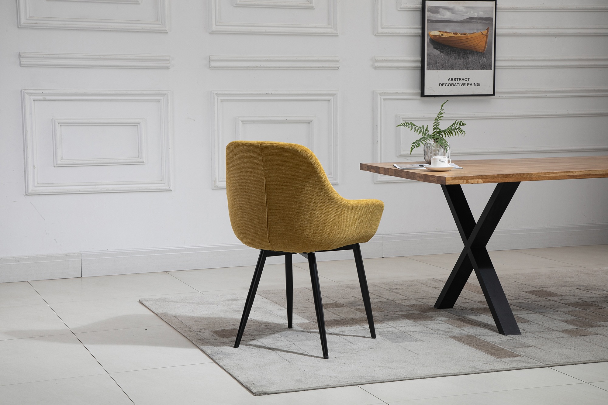 SalesFever Essgruppe »Stilvolle Essgruppe für Ihr Zuhause«, (Set, 5 tlg.), 5-teiliges Set, Tischplatte mit seidenmattem OSMO Hartwachs-Öl behande