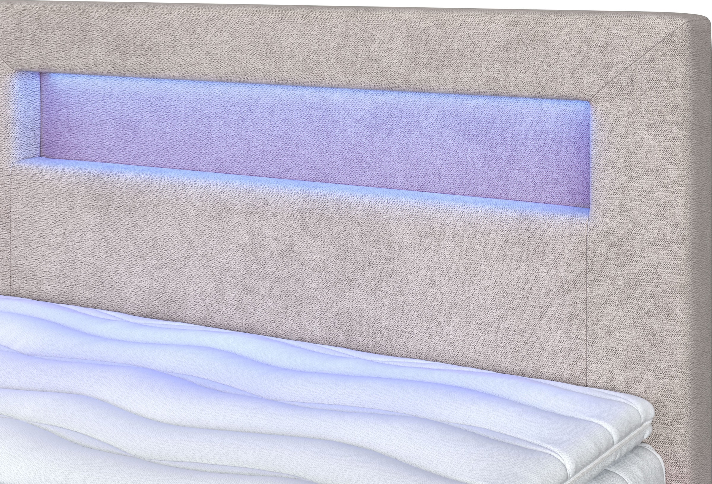 COTTA Boxbett »KELLY, Stauraumbett mit Bettkasten & 5-Zonen-Federkernmatartze« ausgestattet mit LED-Licht, inkl. Bettkasten