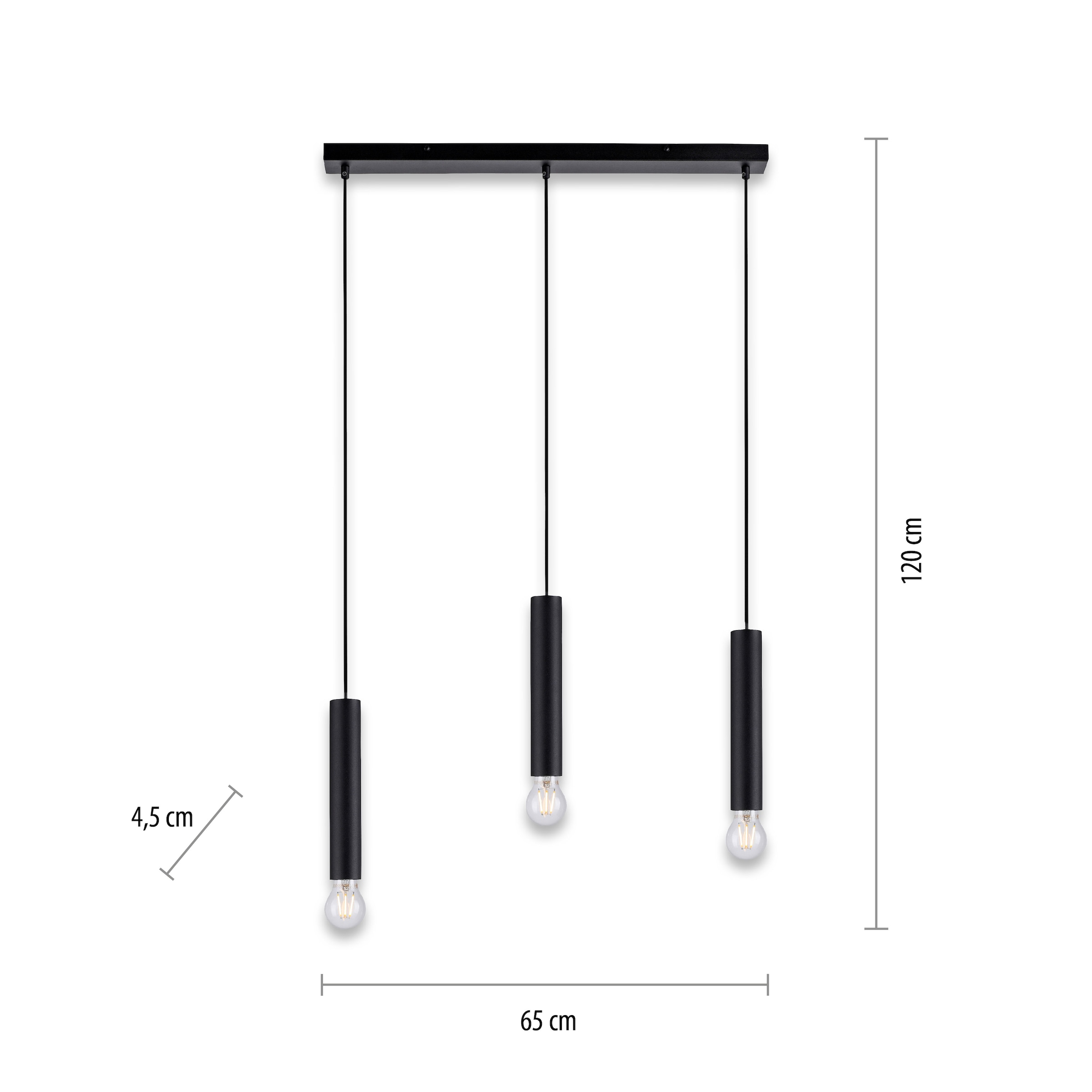 JUST LIGHT Pendelleuchte »BRUNA«, 3 flammig, Leuchtmittel E27 | ohne Leuchtmittel, ExklusiveE27