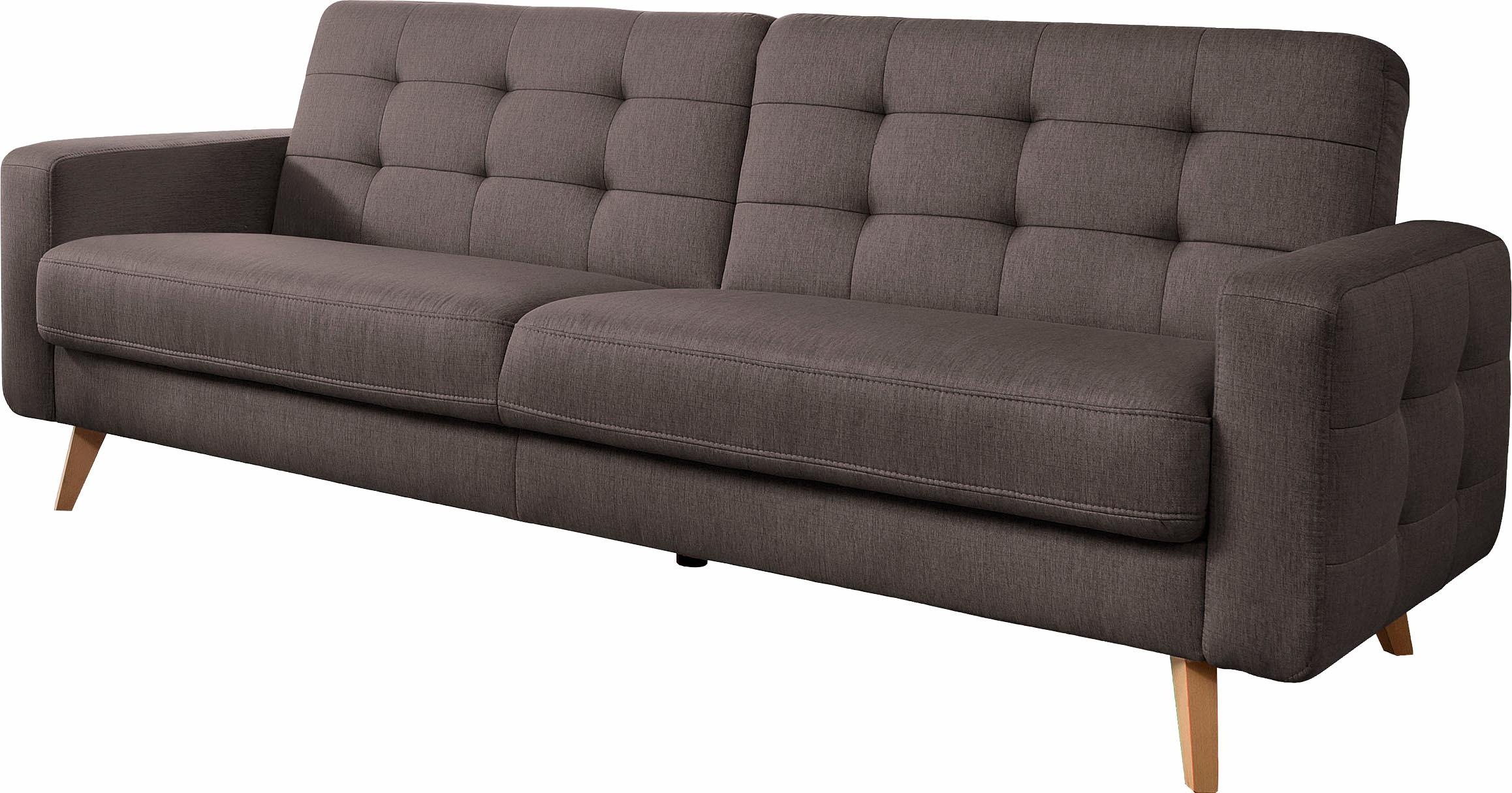 exxpo - sofa fashion 3-Sitzer »Nappa, kompakt und komfortabel, bequem, zeitloses Design, L-Form«, tolle Detailverarbeitung, mit Bettfunktion und Bettkasten