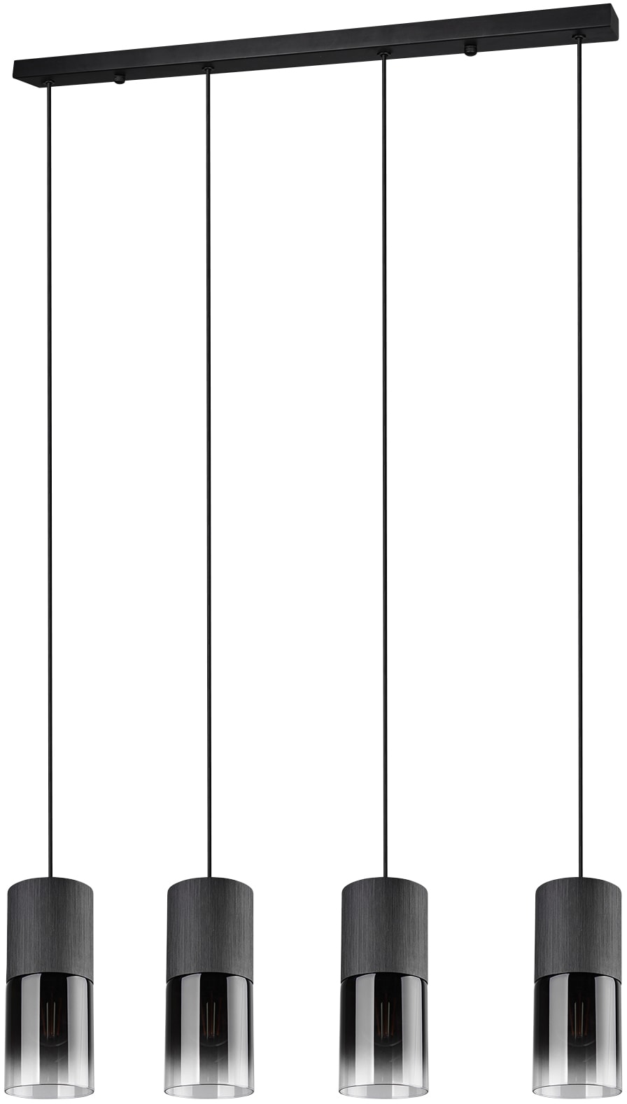 TRIO Leuchten Pendelleuchte »ROBIN«, 4 flammig, Leuchtmittel E27 | ohne Leuchtmittel, Hängelampe 4-flammig, höhenverstellbar, Glasschirme Ø 10 cm, Esszimmer