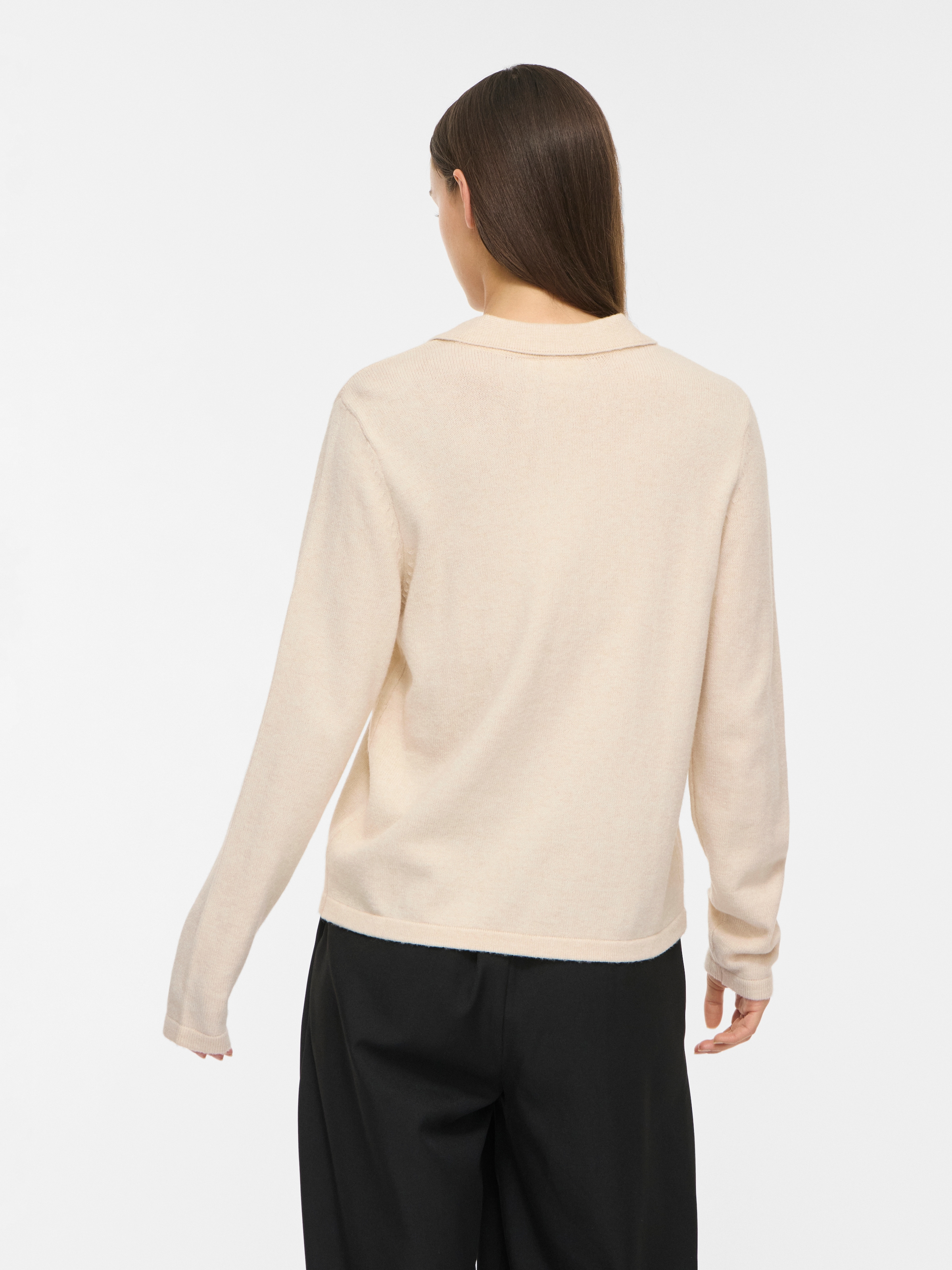 Vila Polokragenpullover »VIRIL L/S POLO PULLOVER KNIT - NOOS« Materialmix, regular fit