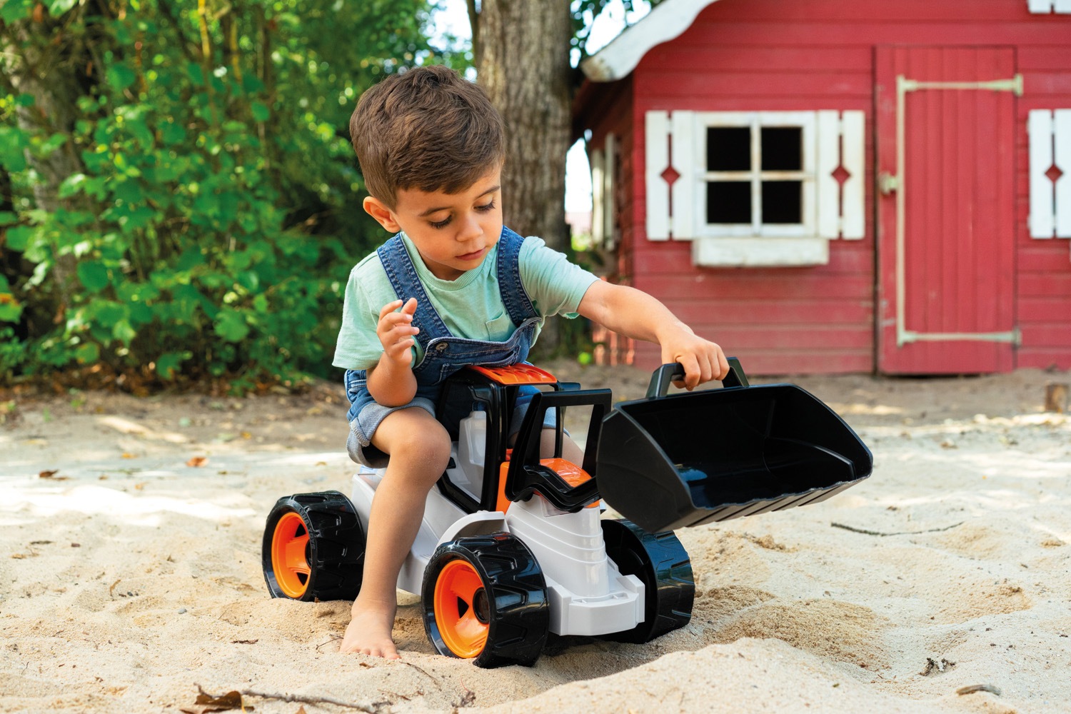 Lena® Spielzeug-Aufsitzbagger »Giga Trucks Aufsitz-Schaufellader« Made in Europe