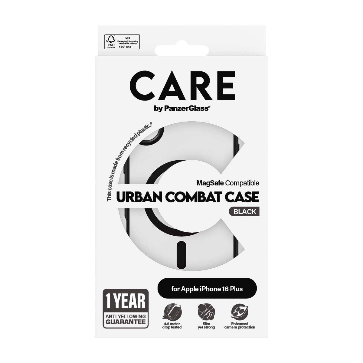 CARE by PanzerGlass Handyhülle »Urban Combat Case mit MagSafe für Apple iPhone 16 Plus« Backcover, Schutzhülle, Handyschutzhülle, Case, Schutzcase, stoßfest