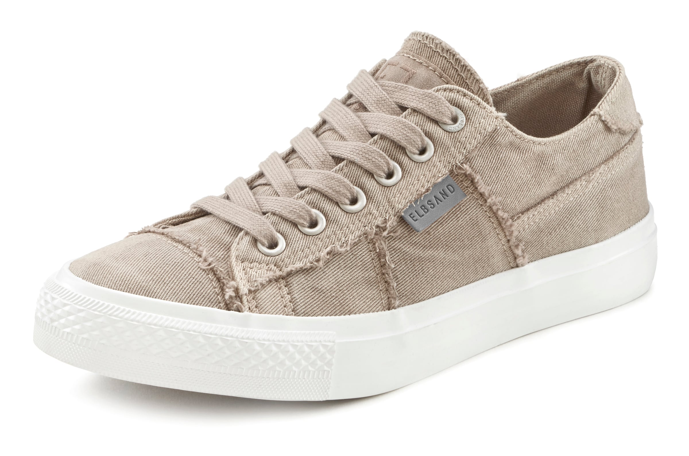 Sneaker, Schnürhalbschuh, Freizeitschuh aus Textil, Used-Look VEGAN