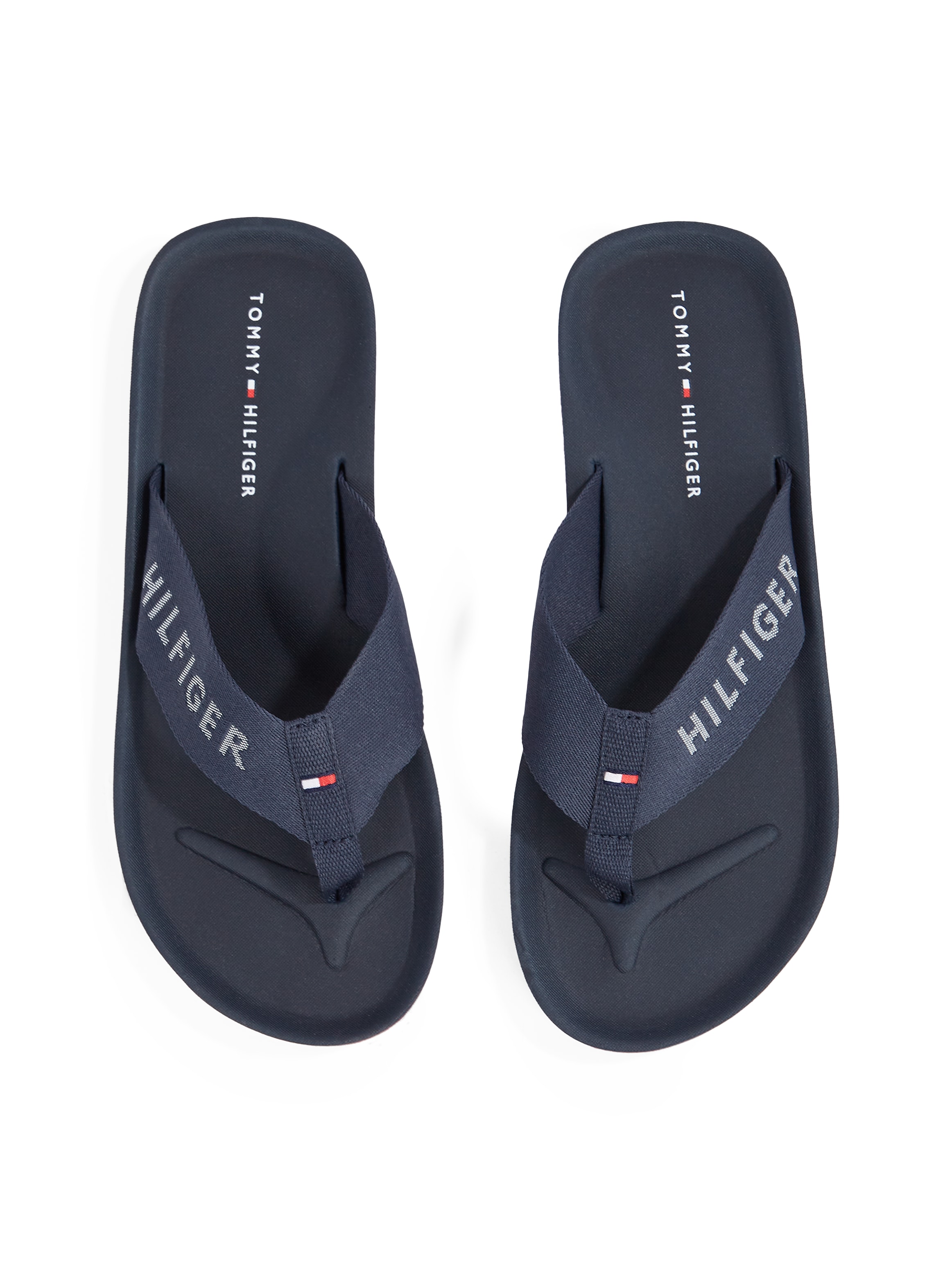 Tommy Hilfiger Zehentrenner »COMFORT HILFIGER BEACH SANDAL«, Badeschuh, Schlupfschuh mit Logoschriftzug