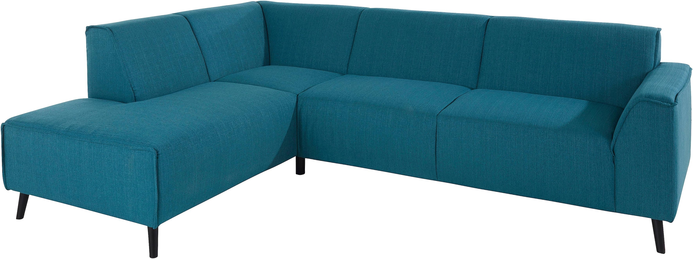 DOMO collection Ecksofa »Amora, inklusive komfortablem Federkern für mehr Sitzkomfort, L-Form«, mit Ottomane, elegant und zeitlos, bequem, Komfortsitzhöhe 47cm