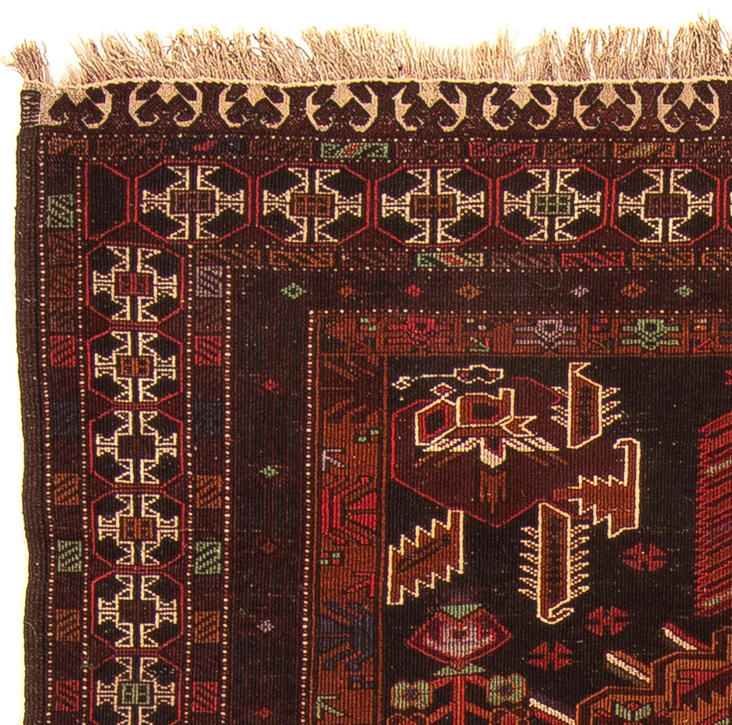 morgenland Orientteppich »Afghan - 189 x 127 cm - braun«, rechteckig, Wohnzimmer, Handgeknüpft, Einzelstück mit Zertifikat