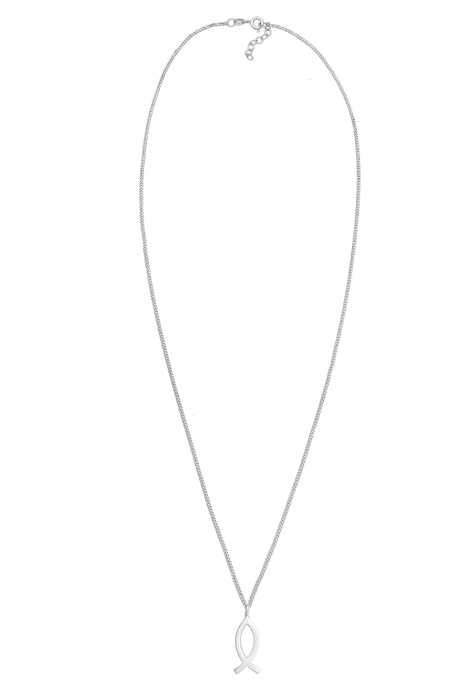 Elli Silberkette »Halskette Fisch Symbol Christlich Religion 925 Silber«