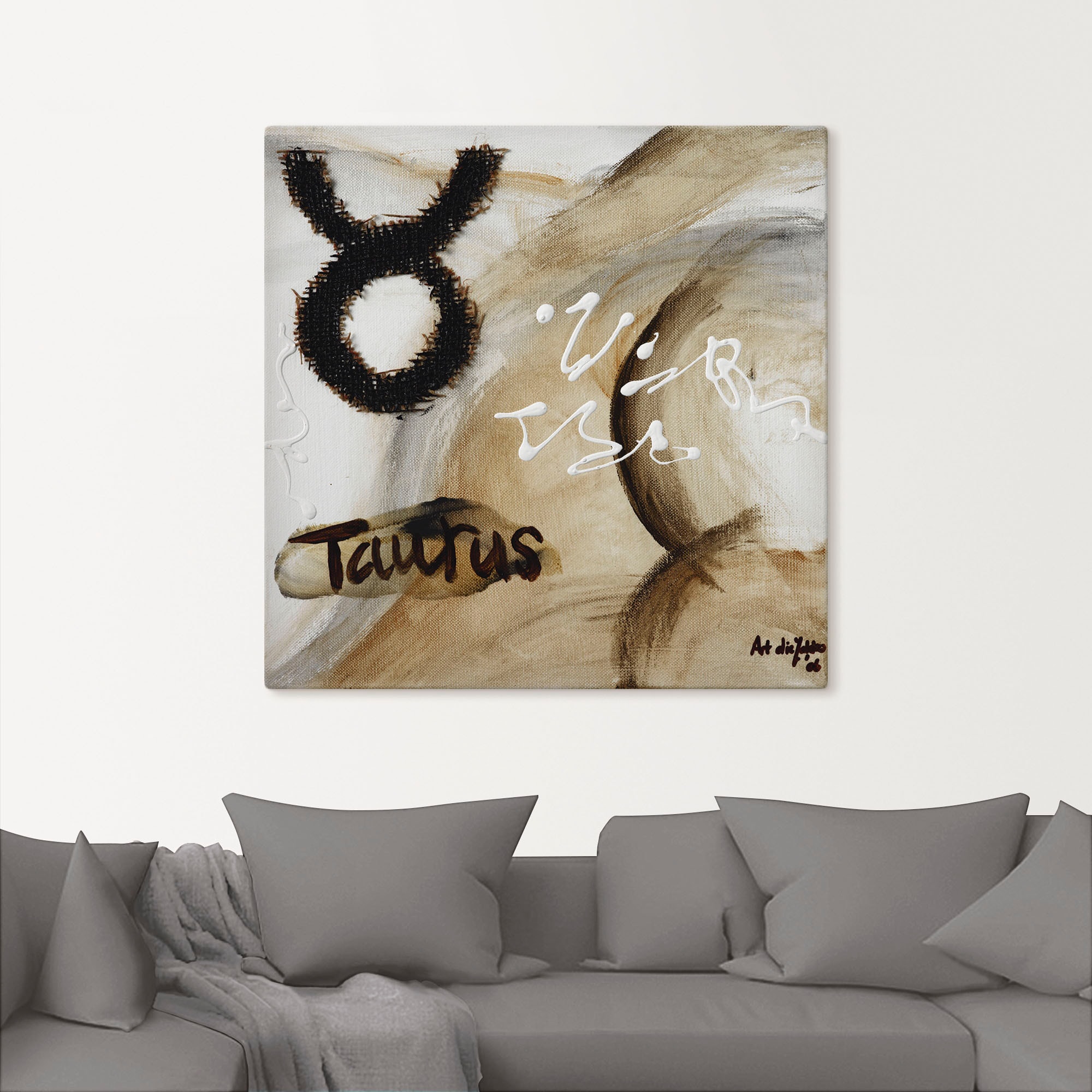 Artland Wandbild »Stier«, Sternzeichen, (1 St.), als Leinwandbild, Poster in verschied. Größen