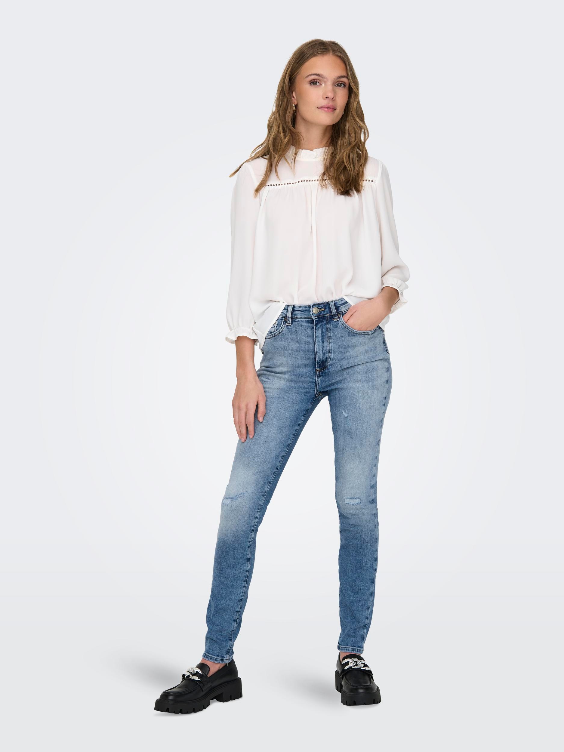 ONLY Skinny-fit-Jeans »ONLFOREVER ICON HW SK LAK DNM GEN476NOOS«, mit Destroyed Effekt