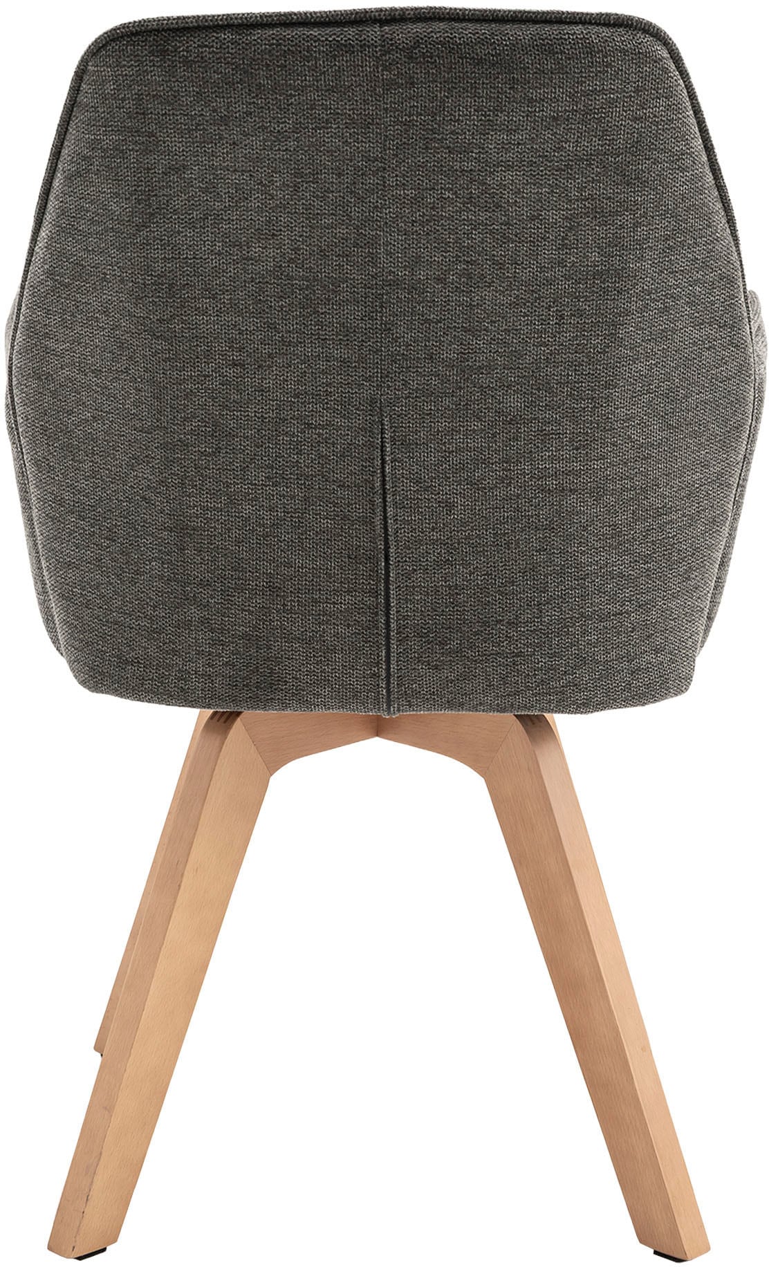 byLIVING Esszimmerstuhl »Tony« (Set) 2 Stk. Webstoff mit Massivholzgestell eichefarbig, 360 Grad drehbar, hoher Sitzkomfort