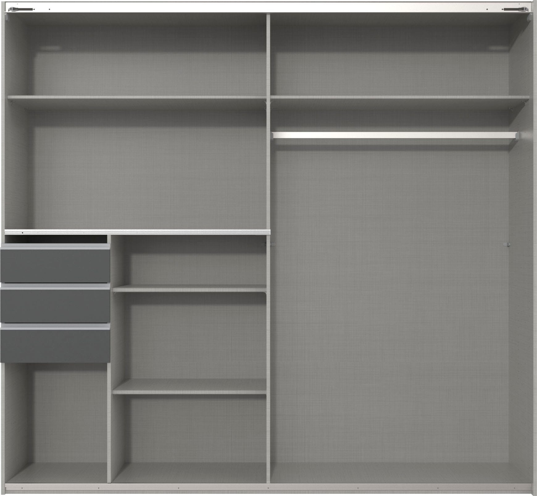 Wimex Schwebetürenschrank »Saigon« mit Glaselementen, 2 Türen, 225cm breit