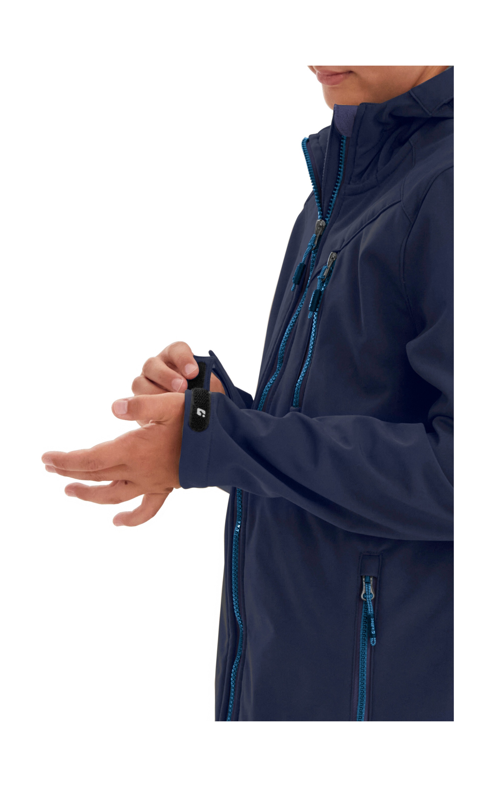 Killtec Softshelljacke »Boys Softshelljacke«, Wasserabweisende Softshelljacke mit Kapuze, Fleece