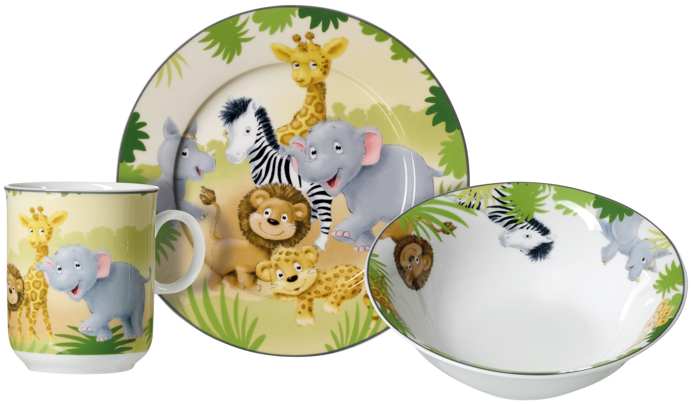 Kindergeschirr-Set »Afrikatiere«, (Set, 3 tlg.), in Geschenkverpackung