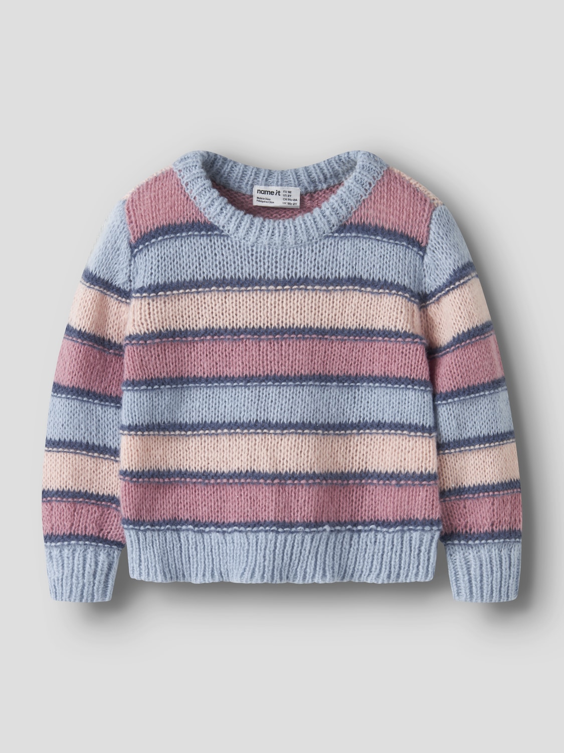 Name It Rundhalspullover »NMFLERNORT LS KNIT« Kunstfaser, regular fit