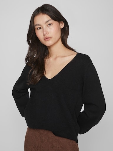 Vila V-Ausschnitt-Pullover »VIRIL REV V-NECK L/S TOP - NOOS«