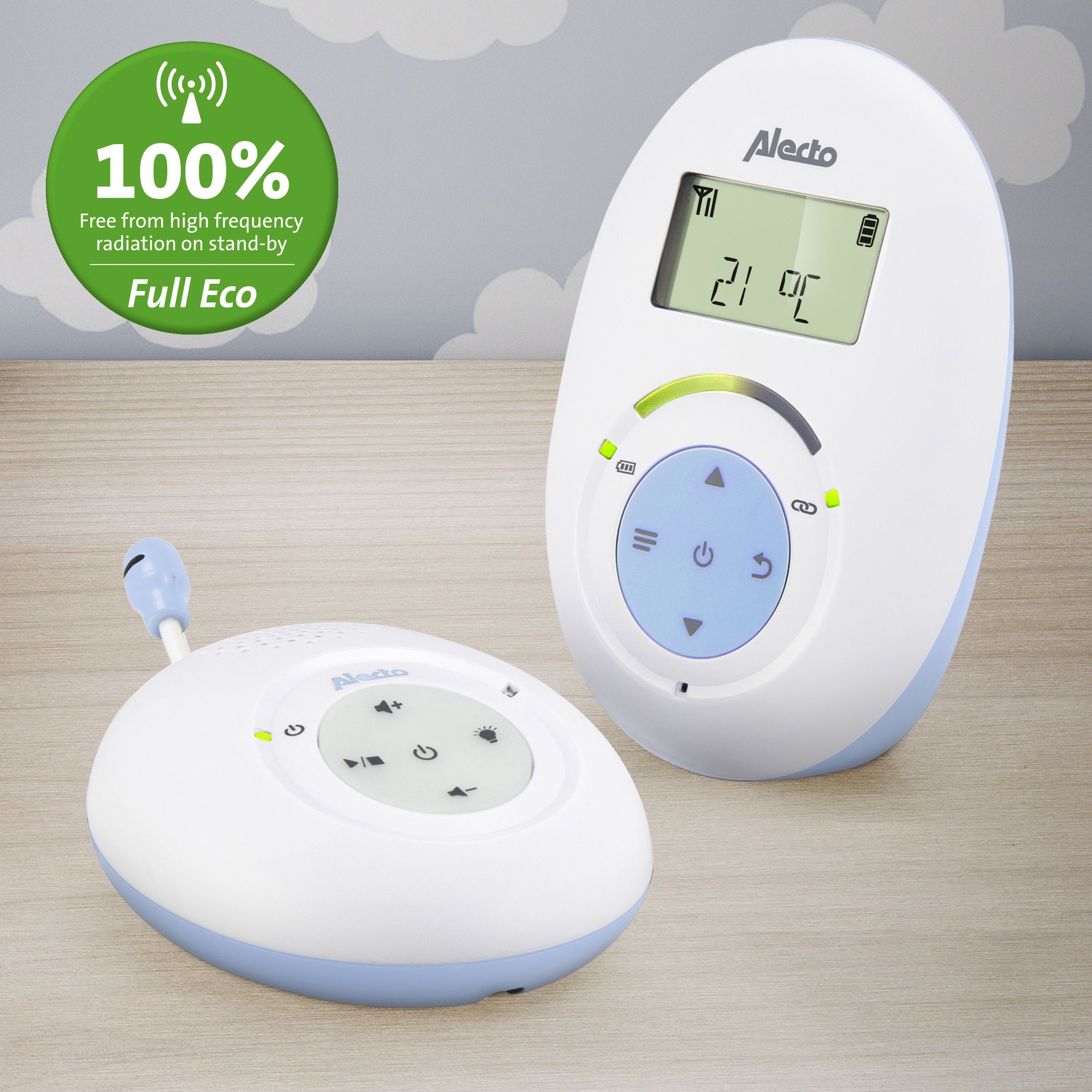 Alecto Babyphone »DBX-112«, (2 tlg.), Nachtlicht, Wiegenlieder und Temperaturanzeige
