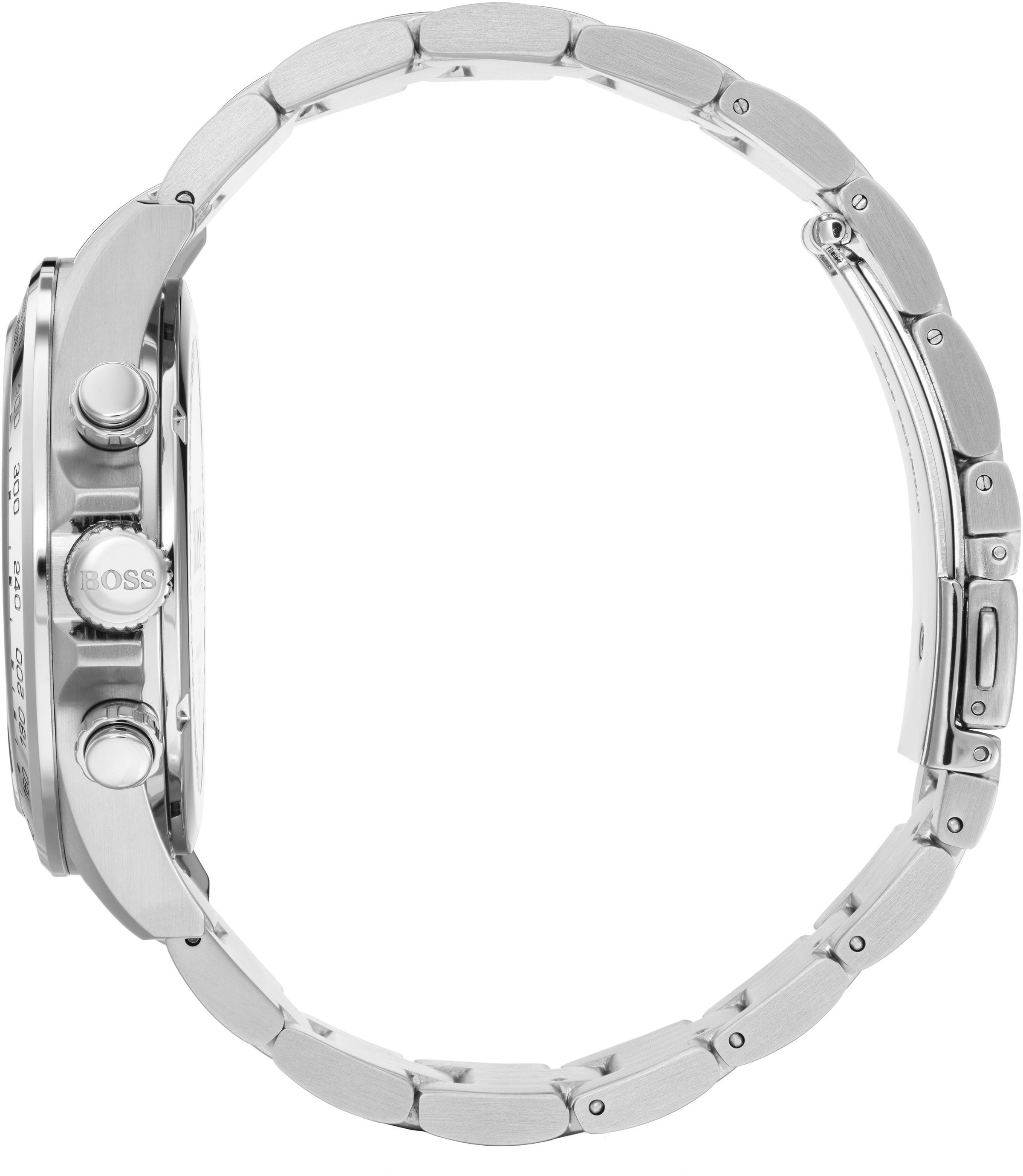 BOSS Chronograph »HERO«, Quarzuhr, Herrenuhr, Armbanduhr, Stoppfunktion, Edelstahlarmband