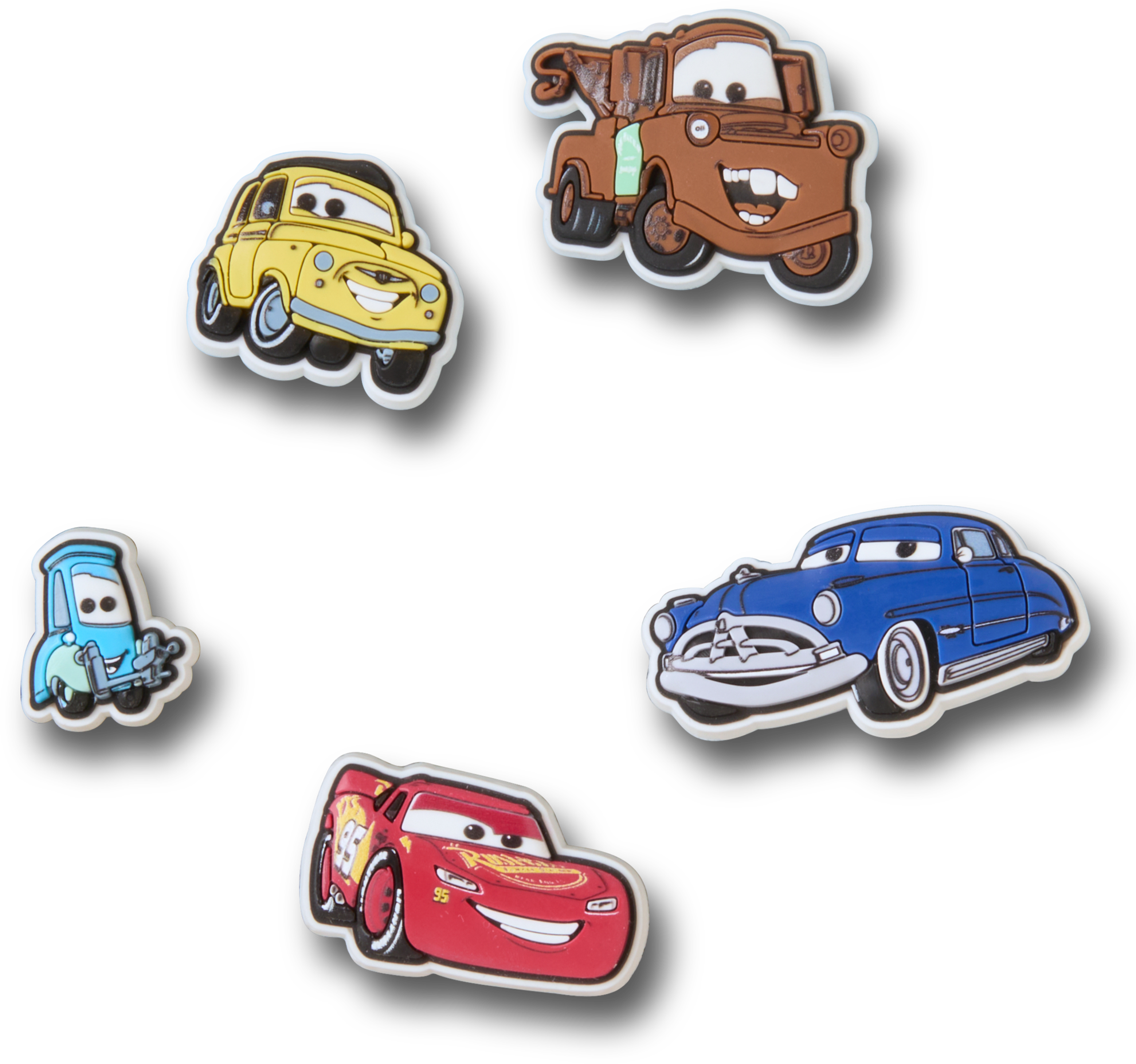 Crocs Schuhanstecker »Jibbitz™ Pixar Cars« Set, Kein Spielzeug. Nicht für Kinder unter 3 Jahren geeignet, 5 Cars Motive zum Anstecken, Charm, Anstecker für Crocs Schuhe