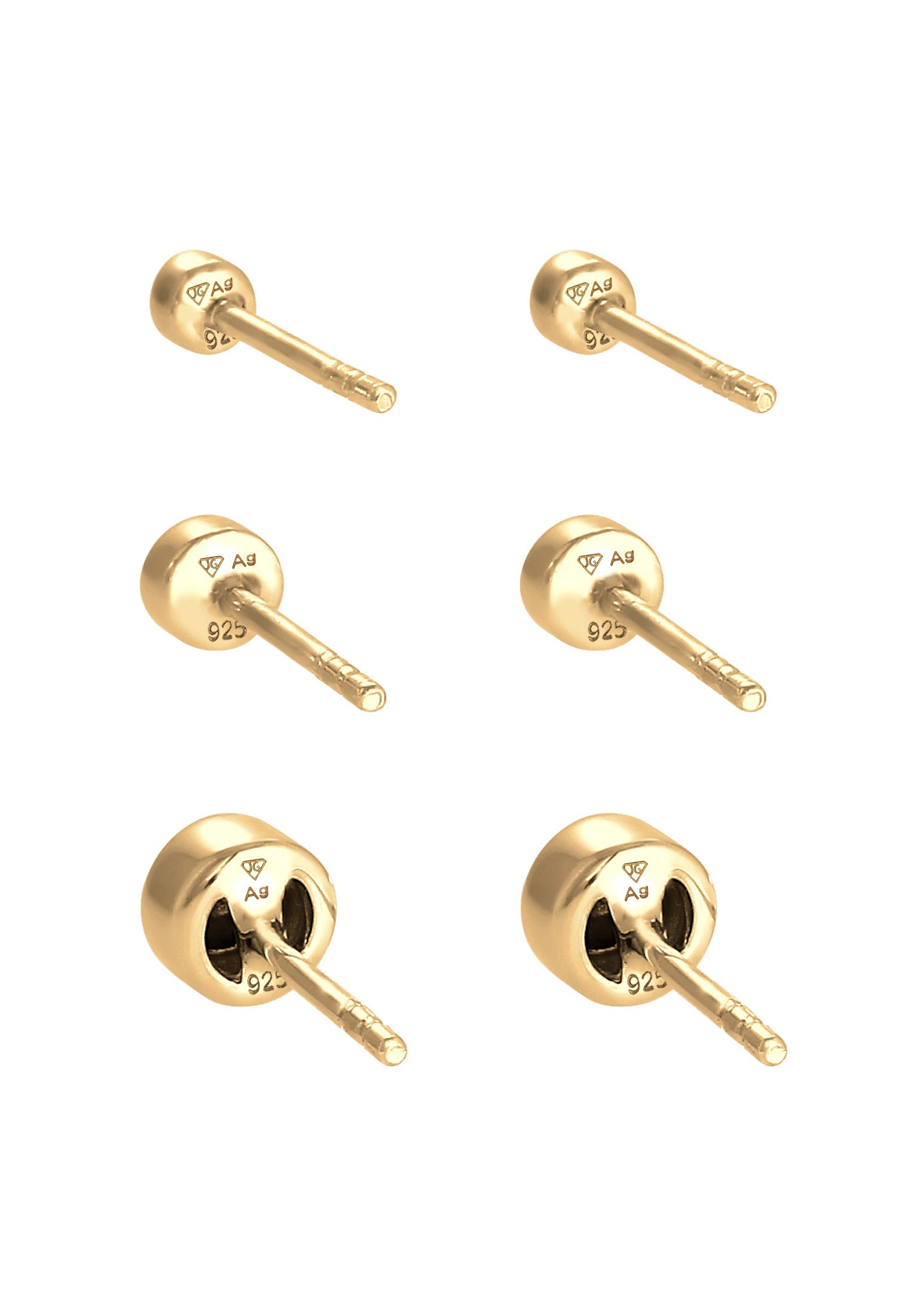 Elli Ohrstecker-Set »Ohrringe (Set, 6 tlg) rund 925 Silber, mit Kristallen von Swarovski®«
