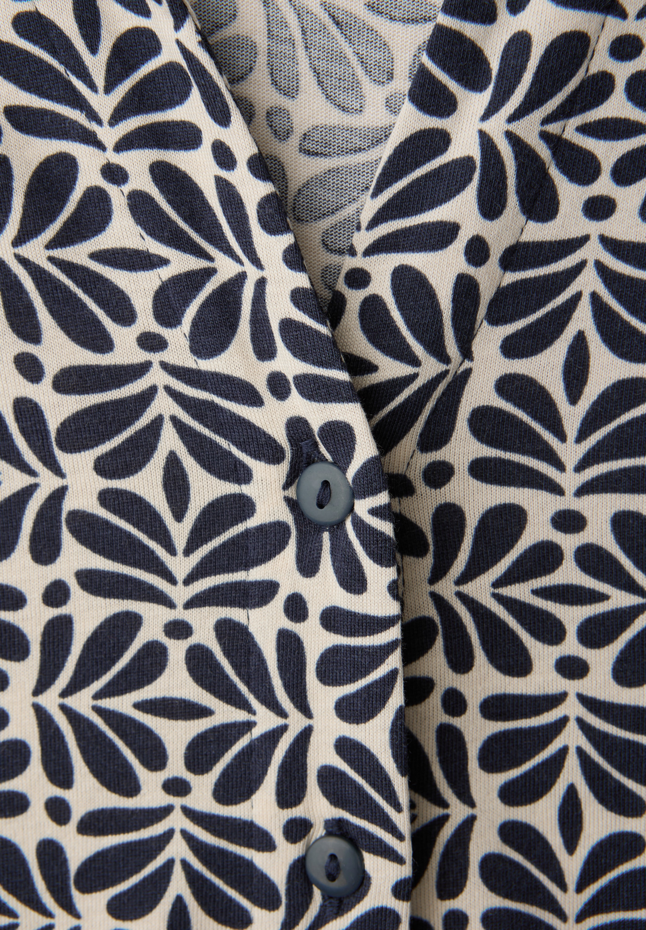 STREET ONE 3/4-Arm-Shirt im Blusen-Look und mit grafischem Muster