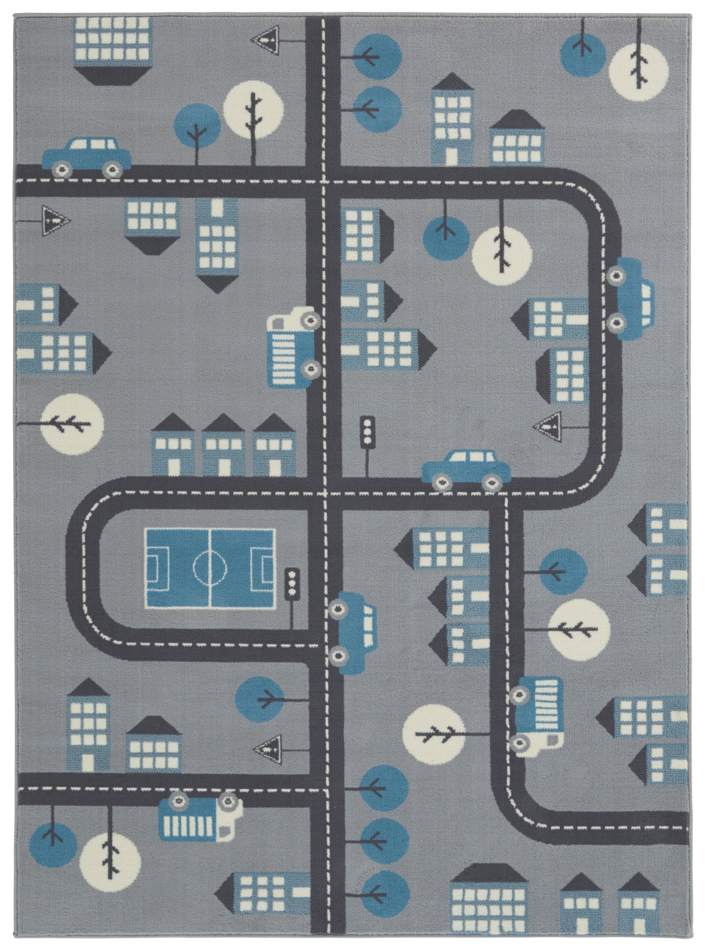 HANSE Home Kinderteppich »Town«, rechteckig, 0,9 mm Höhe, Kurzflor, Kinderteppich, Spielteppich, Straßen Design, Kinderzimmer