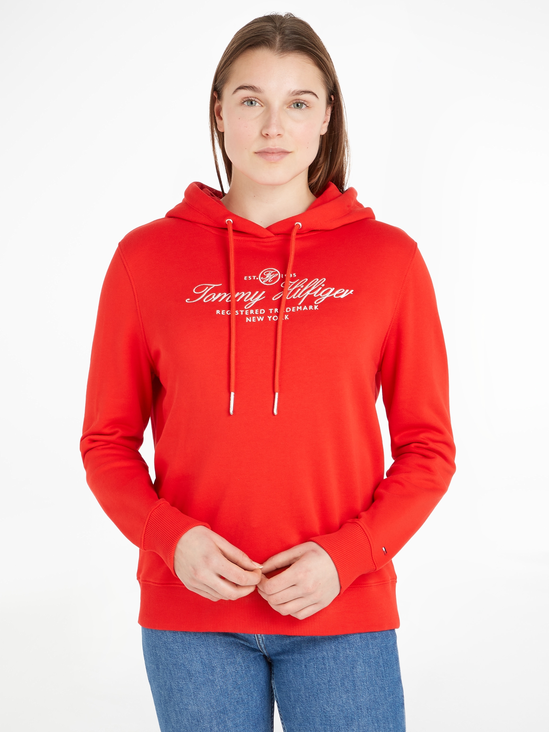 Tommy Hilfiger Kapuzensweatshirt »REGULAR Online OTTO auf im der Logo-Stickerei HILFIGER Shop großer SCRIPT HOODIE«, mit Brust