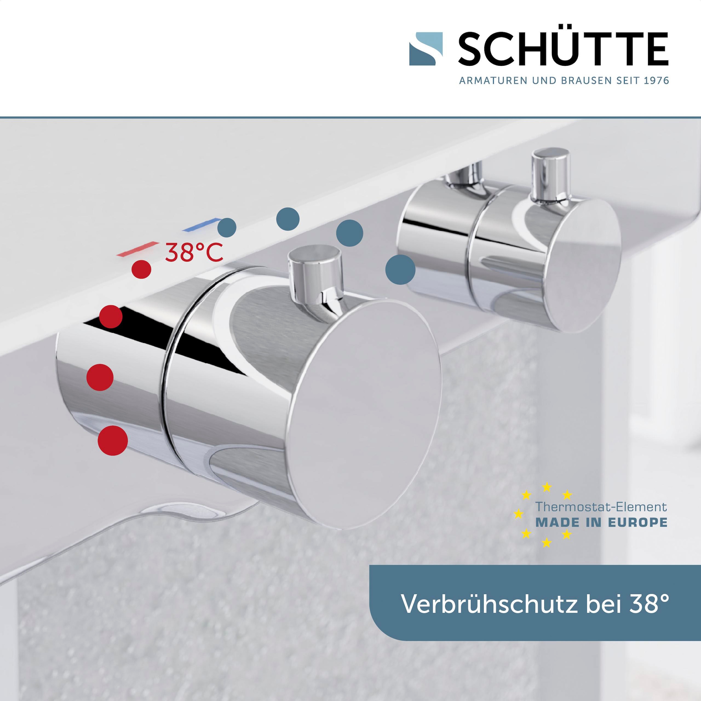 Schütte Duscharmatur »Ocean«, mit Thermostat, Mischbatterie Dusche mit Ablage, Duschthermostat