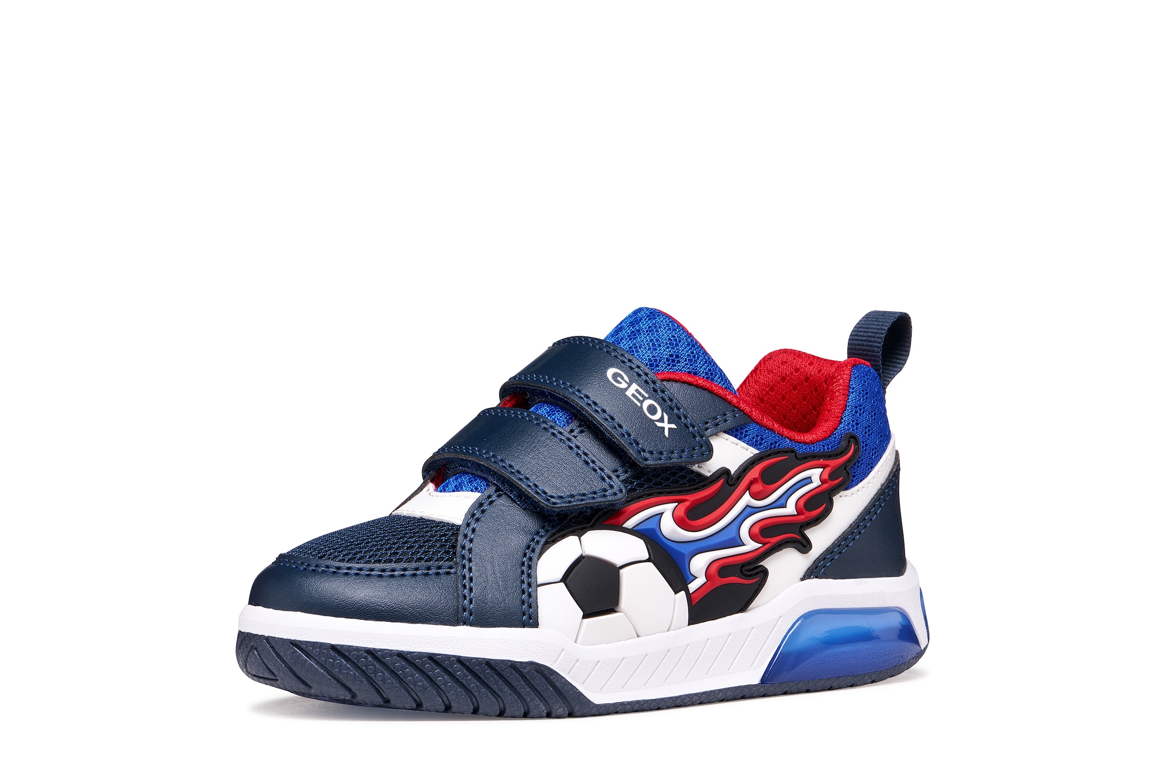 Geox Sneaker »J INEK BOY«  Klettschuh mit Blinkfunktion, Größenschablone zum Download