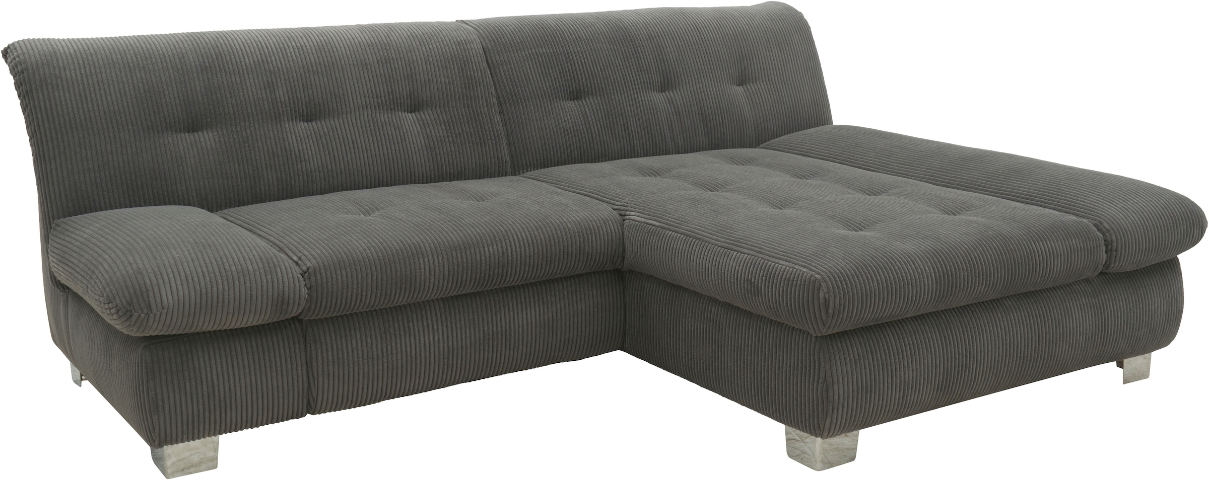 DOMO collection Ecksofa »100031 kompakte Stellmaße, komfortabel und bequem, L-Form«, wahlweise mit Bettfunktion und Armteilverstellung. Breite 234cm