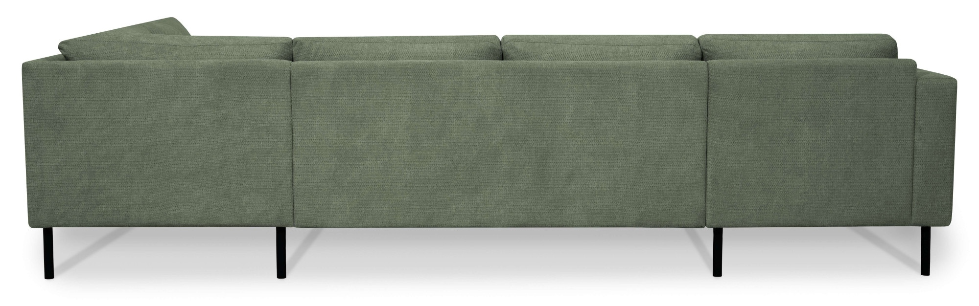 OTTO home Wohnlandschaft »Cesola« in weichem Chenille-Stoff, Breite 327 cm, mit schwarzen Metallfüßen