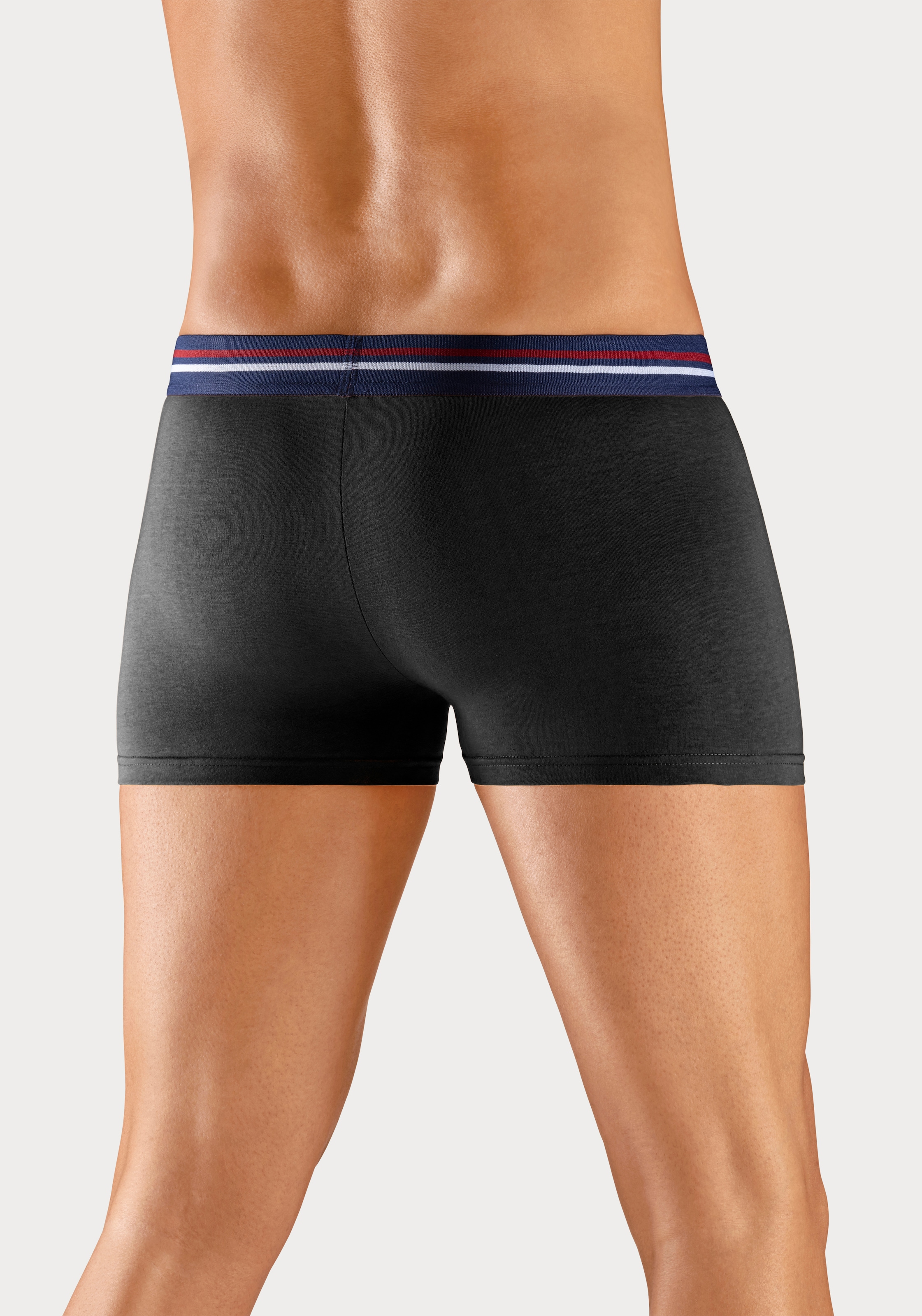 H.I.S Boxer »Boxershorts für Herren«, (Packung, 5 St.), mit Streifen und Markenlogo im Bund
