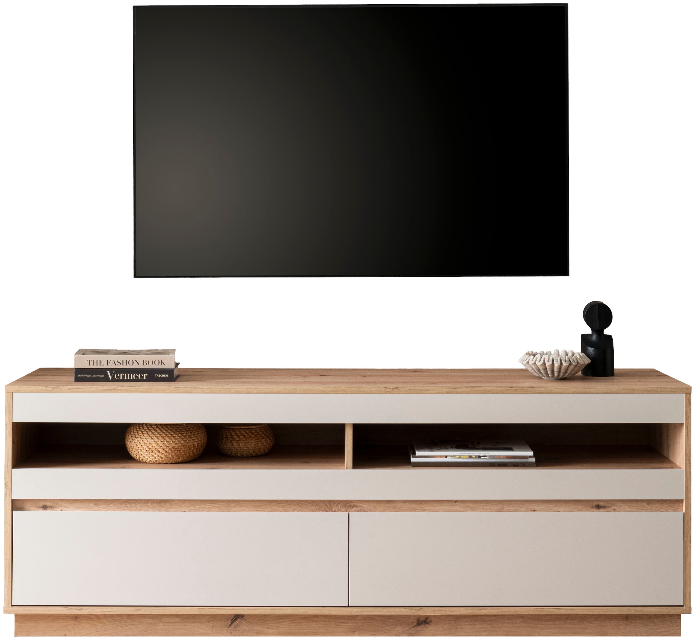 Home affaire Lowboard »Sonora, moderner TV-Unterschrank, Kommode in Eiche Artisan, TV-Schrank« filigrane Rahmenoptik, ausreichend Stauraum, vielseitig einsetzbar