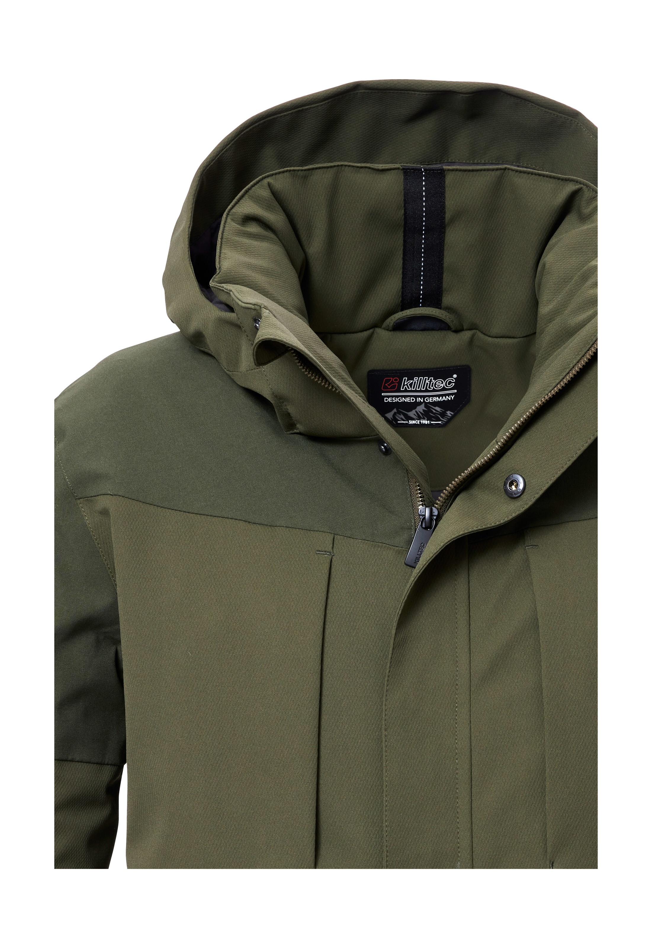 Killtec Funktionsjacke »KOW 81 MN JCKT«, Wasserdichte Herrenjacke mit abnehmbarer Kapuze und vielen Taschen