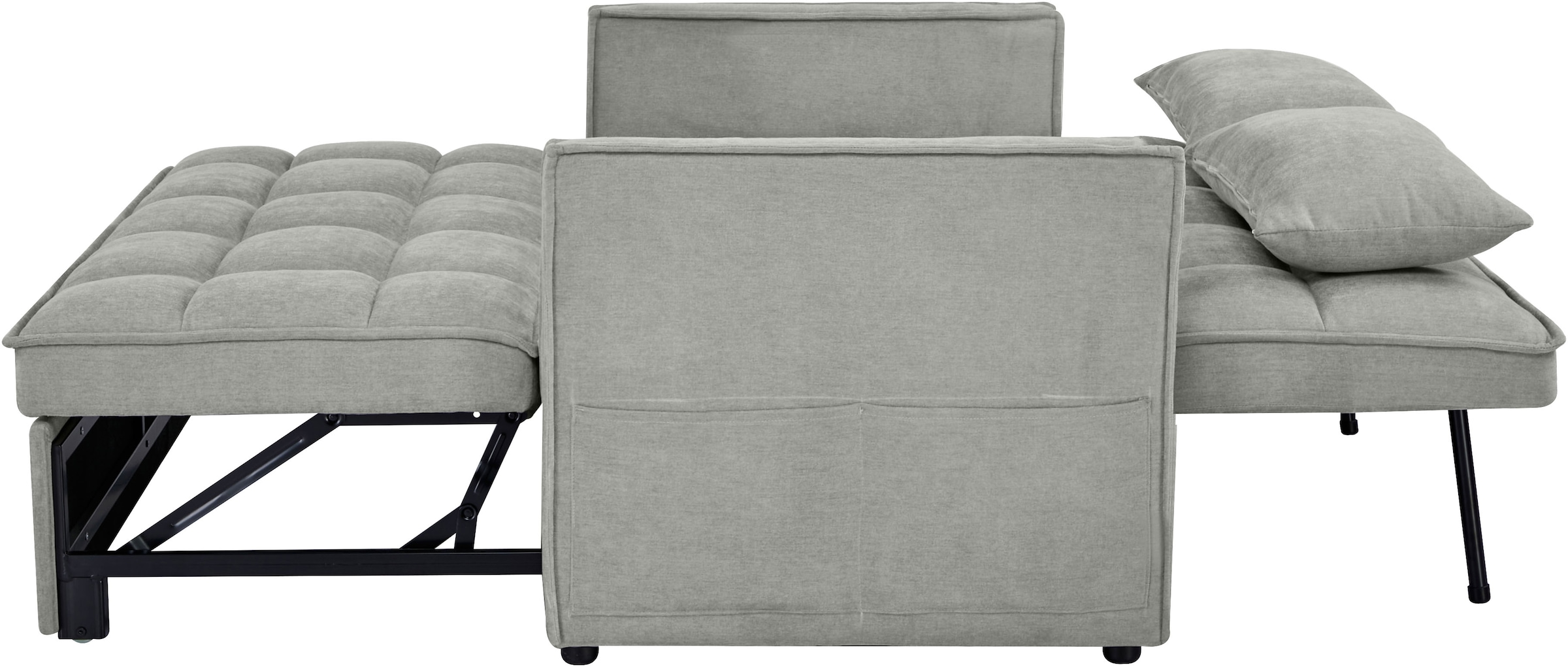 OTTO home Schlafsofa »STEFFO, 159 cm, 2-Sitzer, mit verstellbarer Rückenlehne« Klappmechanismus, Feinstruktur-Bezug, natürliche Farben