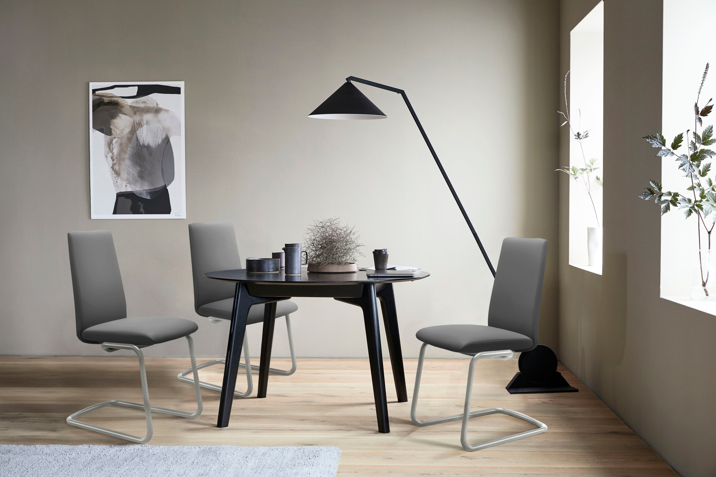 Stressless® Polsterstuhl »Laurel«, Leder BATICK, Low Back, Größe M, mit Beinen aus Stahl in Chrom matt