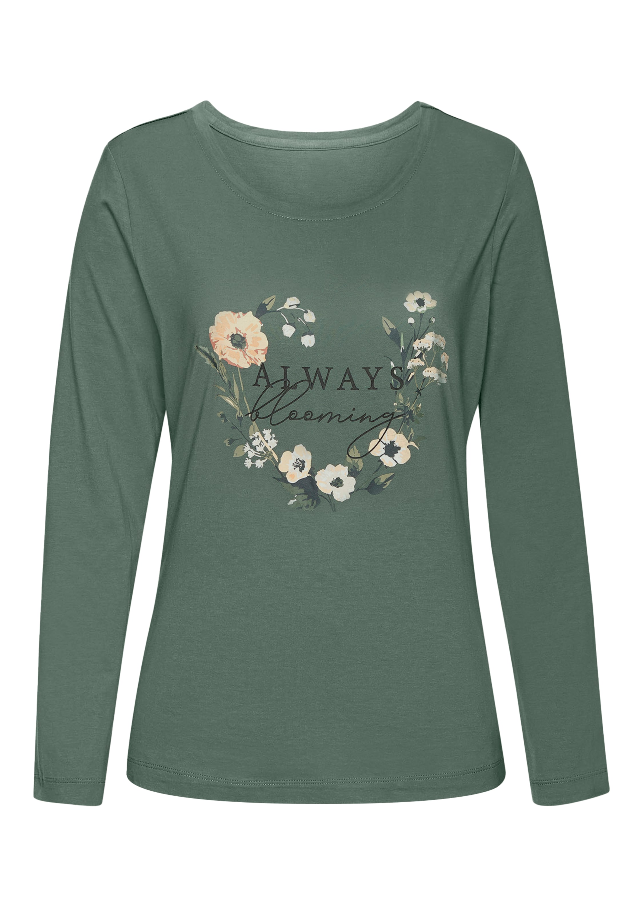 LASCANA Pyjama 2-teilig, 2 tlg. mit schönem Blumenmuster