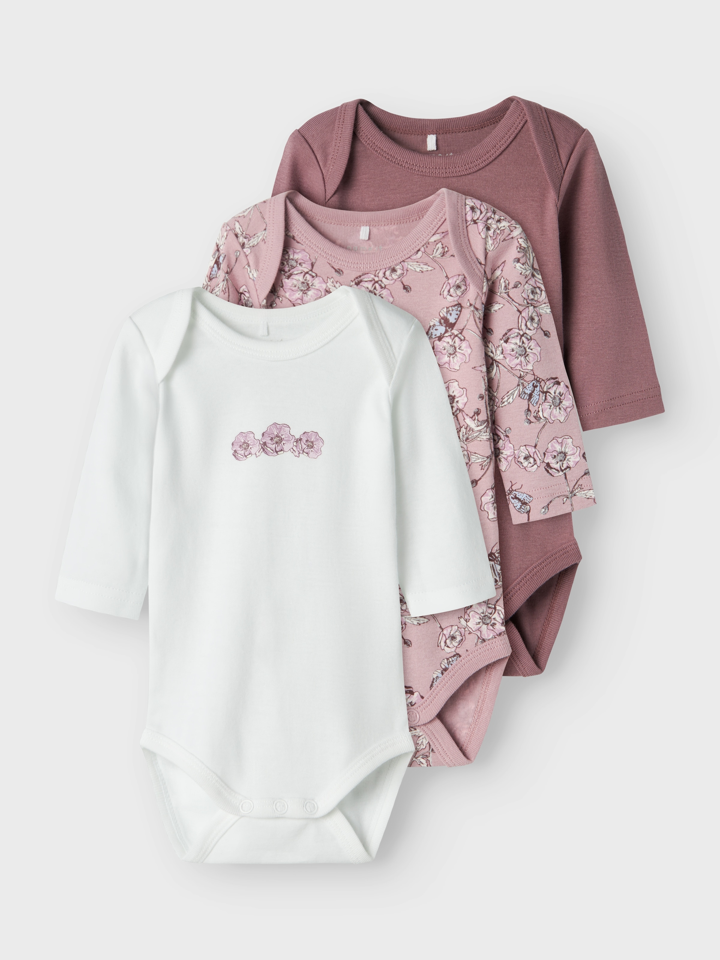 Langarmbody »NBFBODY 3P LS GRAPE FLOWER NOOS«