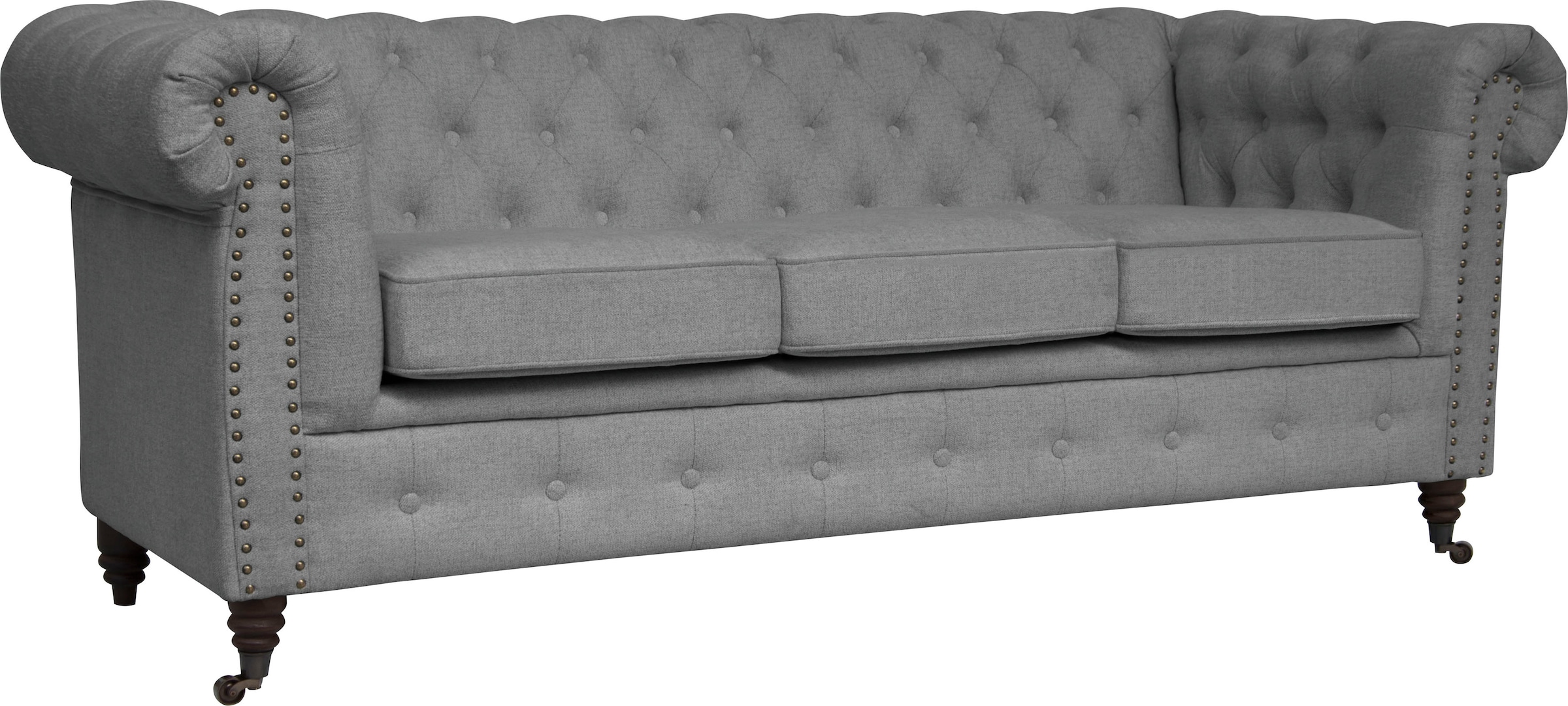 Home affaire Chesterfield-Sofa »Aarburg« aufwändige Knopfheftung und Ziernägel im Chesterfield-Design