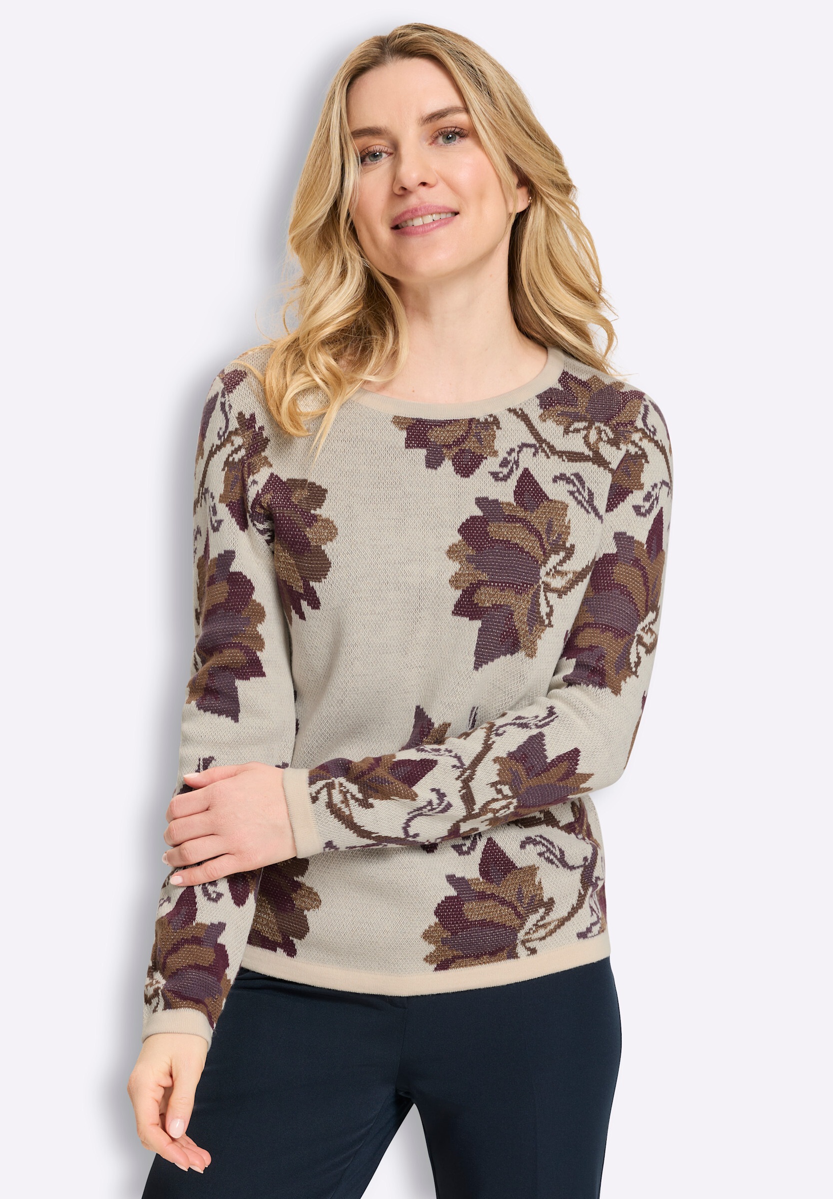 Sieh an! Strickpullover »Jacquard-Pullover Jacquard-Pullover«