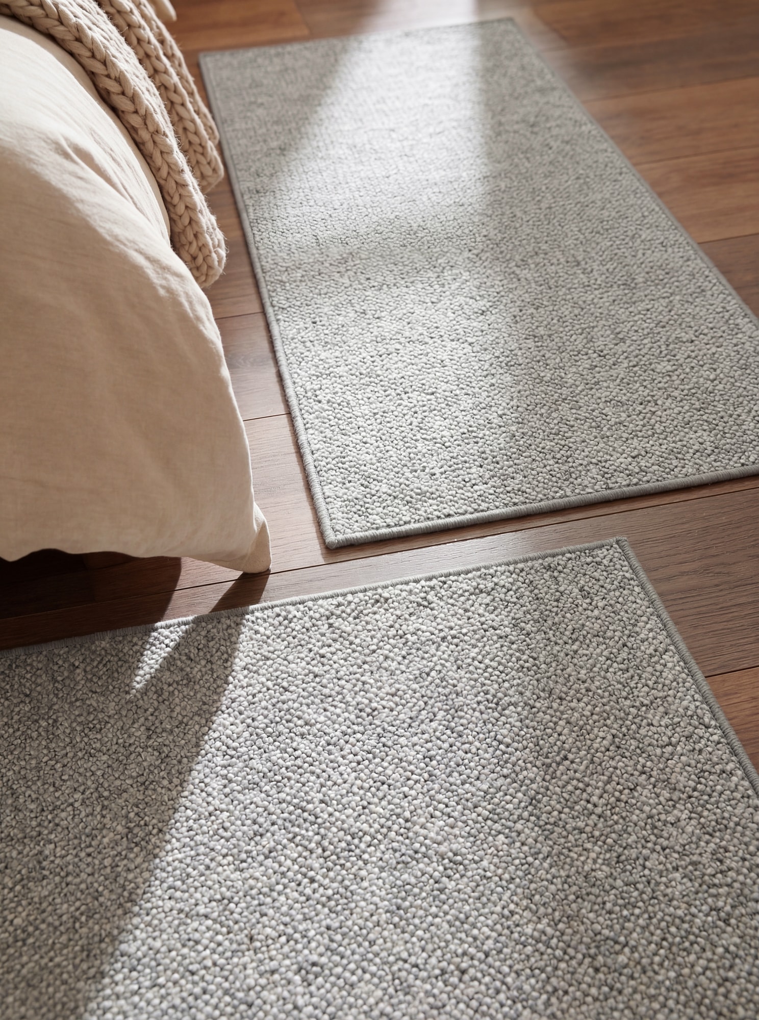 HANSE Home Bettumrandung »Wolly 2« Höhe 12 mm 3 Stk. tlg. Bettvorleger, 3-teiliger Läufer Set, Unifarben, Kurzflor, Bettläufer