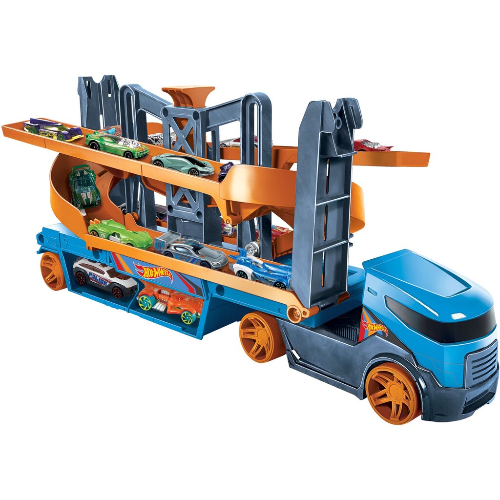 Hot Wheels Spielzeug-Transporter »Mega Action Transporter«, inkl. 1 Spielauto