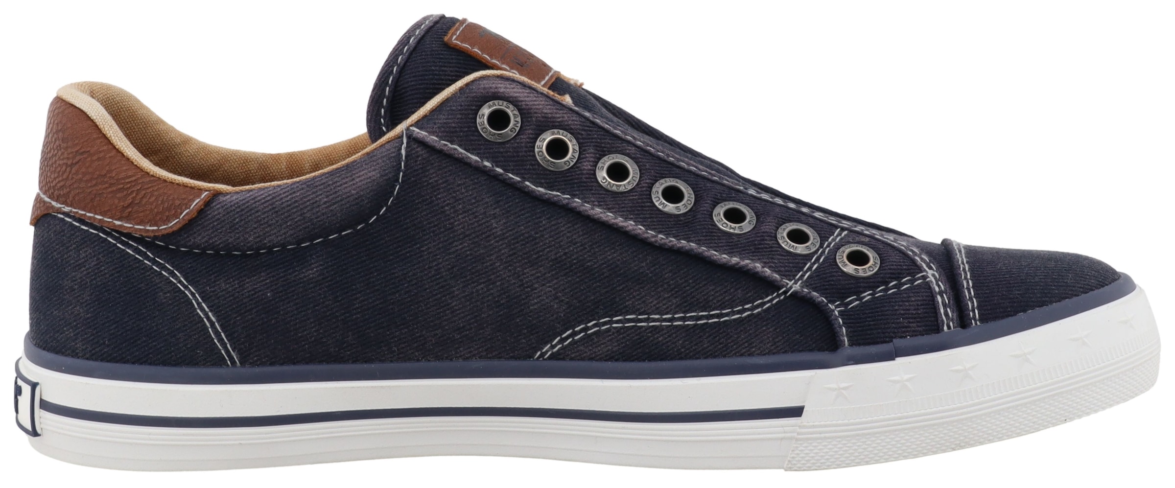 Mustang Shoes Slip-On Sneaker »Calogero«  Slipper, Freizeitschuh, Halbschuh mit Kontrastnähten