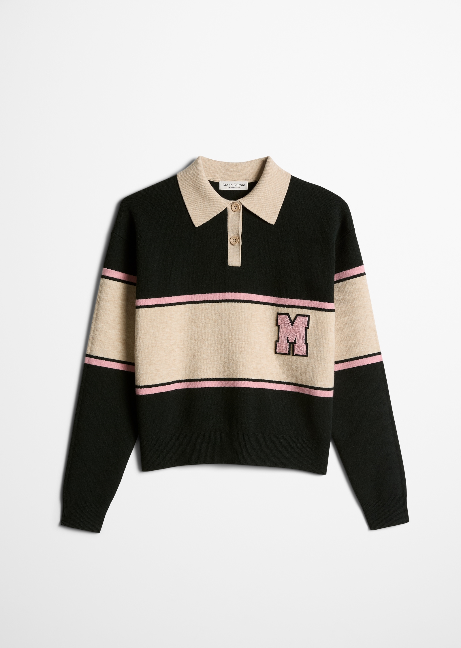 Marc O'Polo Langarm-Poloshirt »Md.-Poloshirt« mit Wollanteil