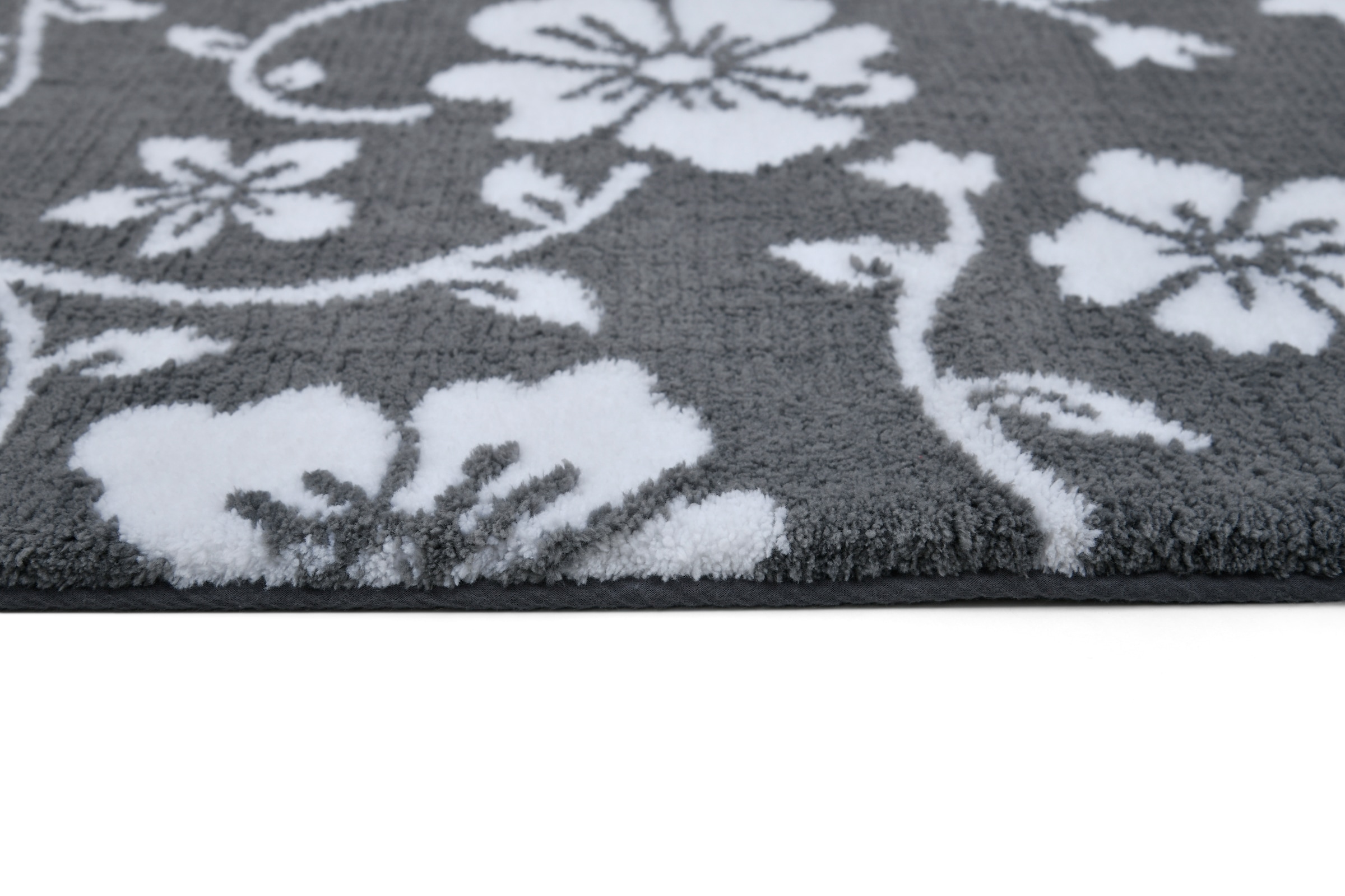 OTTO home Badematte »Daffney, Badvorleger, Badezimmer Teppich, Duschvorleger« Höhe 18 mm rutschhemmend beschichtet schnell trocknend Badteppich, Floral, Blumen Design