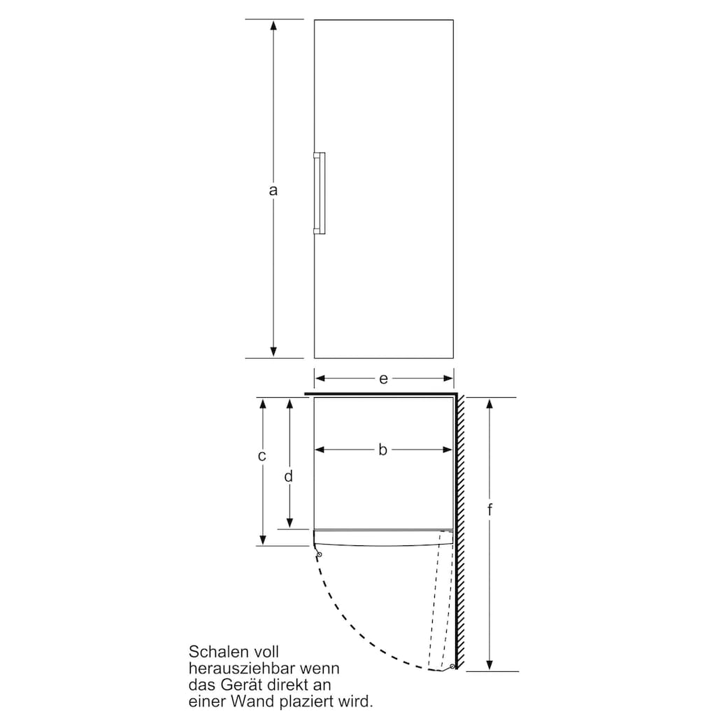 BOSCH Gefrierschrank »GSN51AWCV«, 161 cm hoch, 70 cm breit