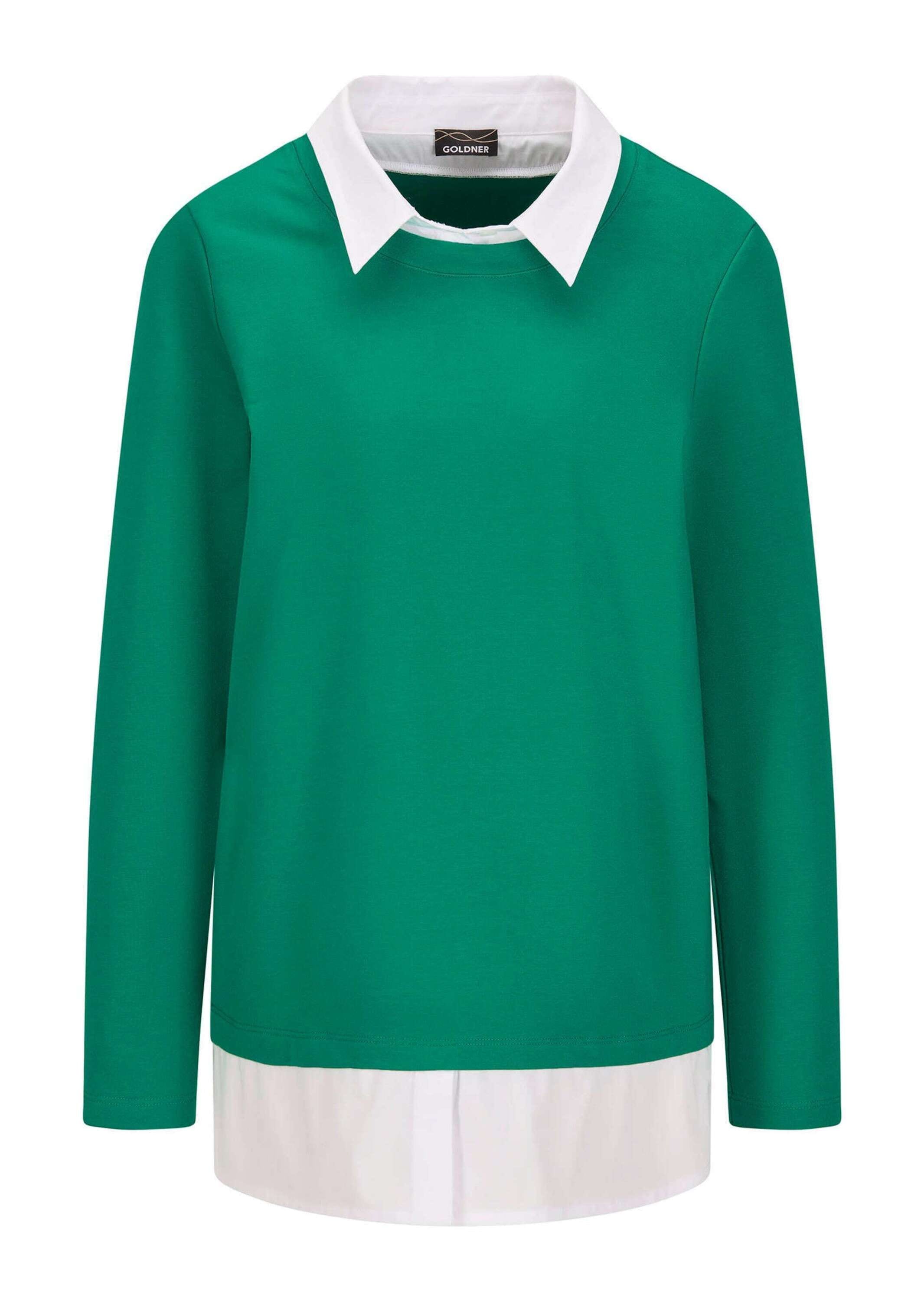 GOLDNER Langarmshirt »Elegantes 2-in-1 Business-Oberteil« Hemdkragen