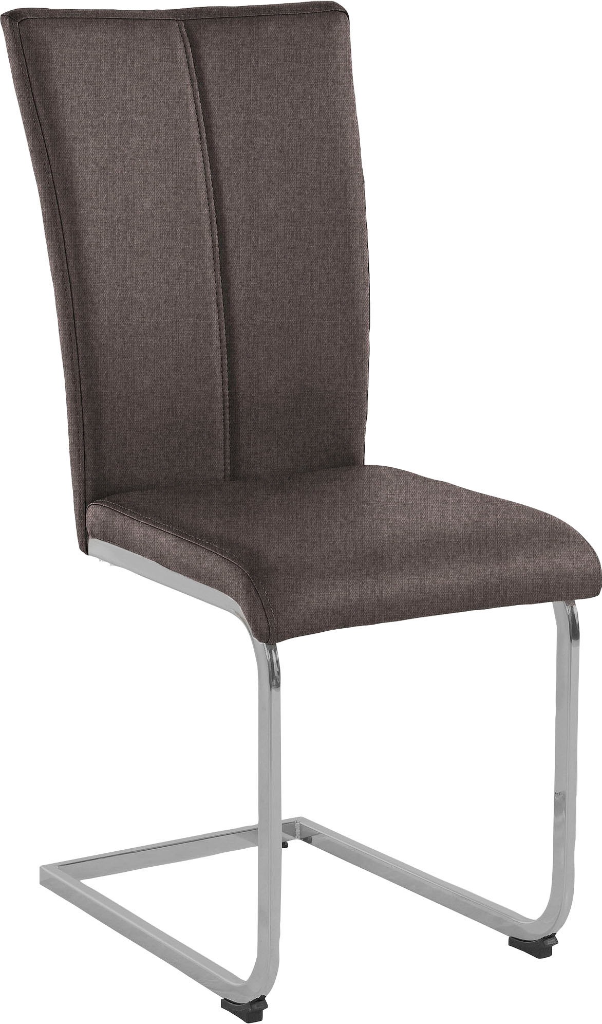 Home affaire Freischwinger »Nils«, (Set), 2 St., Strukturstoff-Feinstruktur, Stuhl belastbar bis 120 Kg, Gestell Metall im Chrom-Look oder Schwarz