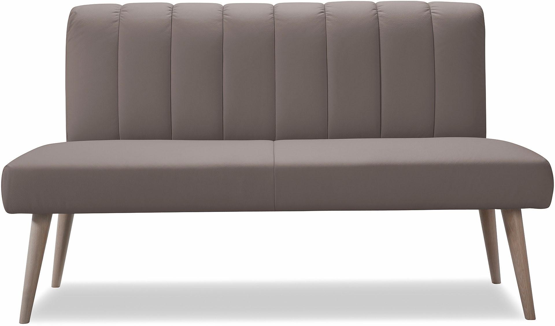 exxpo - sofa fashion Sitzbank »Costa, moderne Rückensteppung, bequem und elegant, hoher Holzfuß«, hochwertige Detailverarbeitung, Frei im Raum stellbar